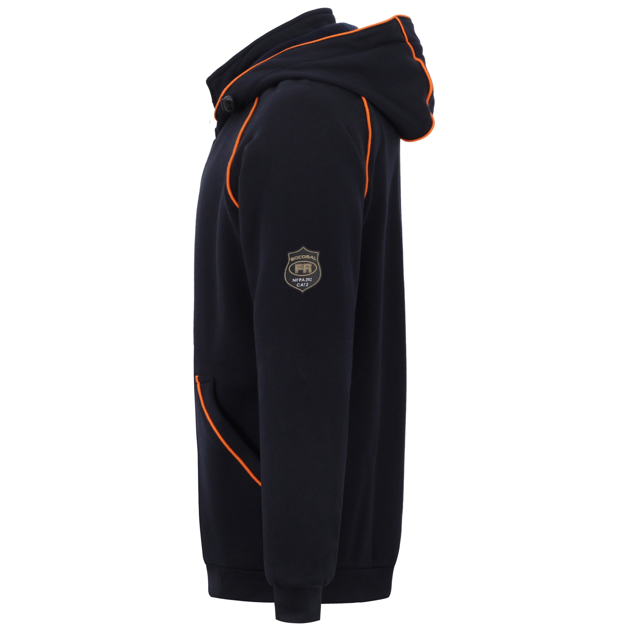 12OZ Heavyweight Cotton Fleece Zipper Front FR Hooded Sweatshirts-1531B