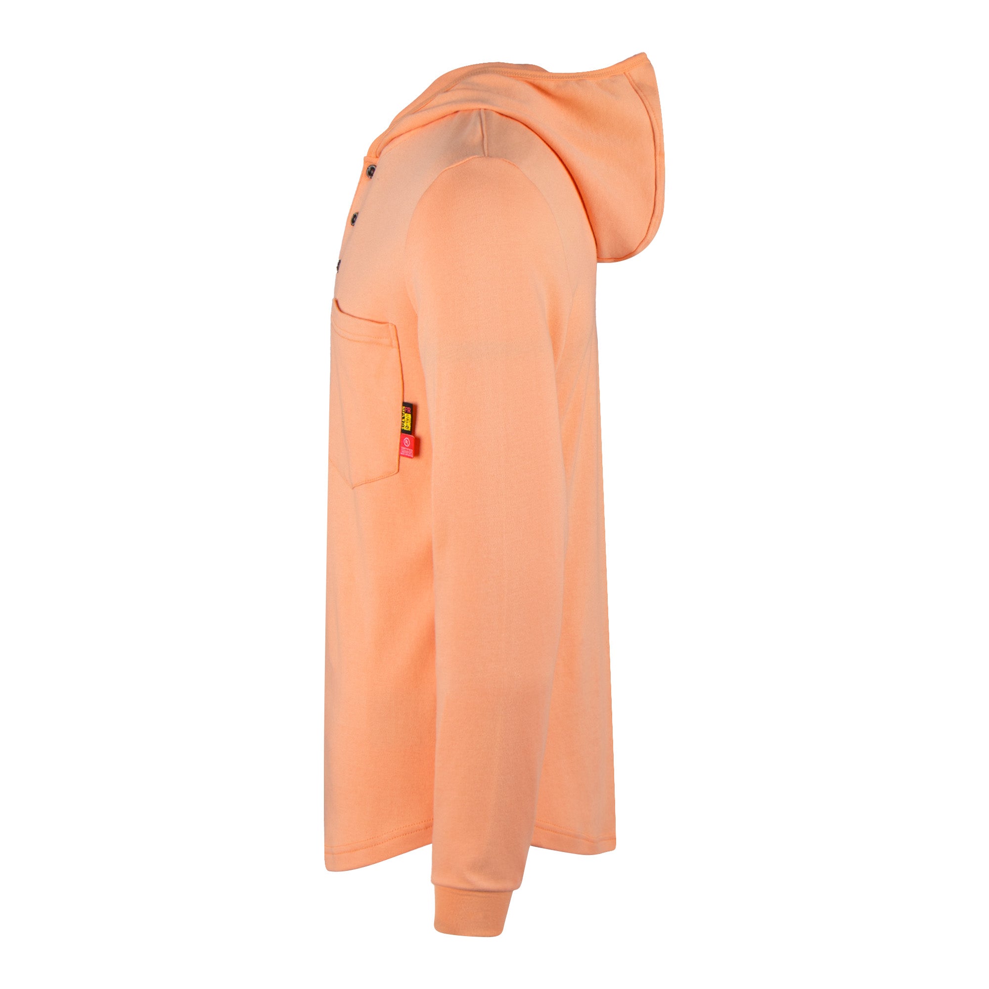 7OZ Cotton Flame-Resistant Hooded Henley T-Shirt - B103