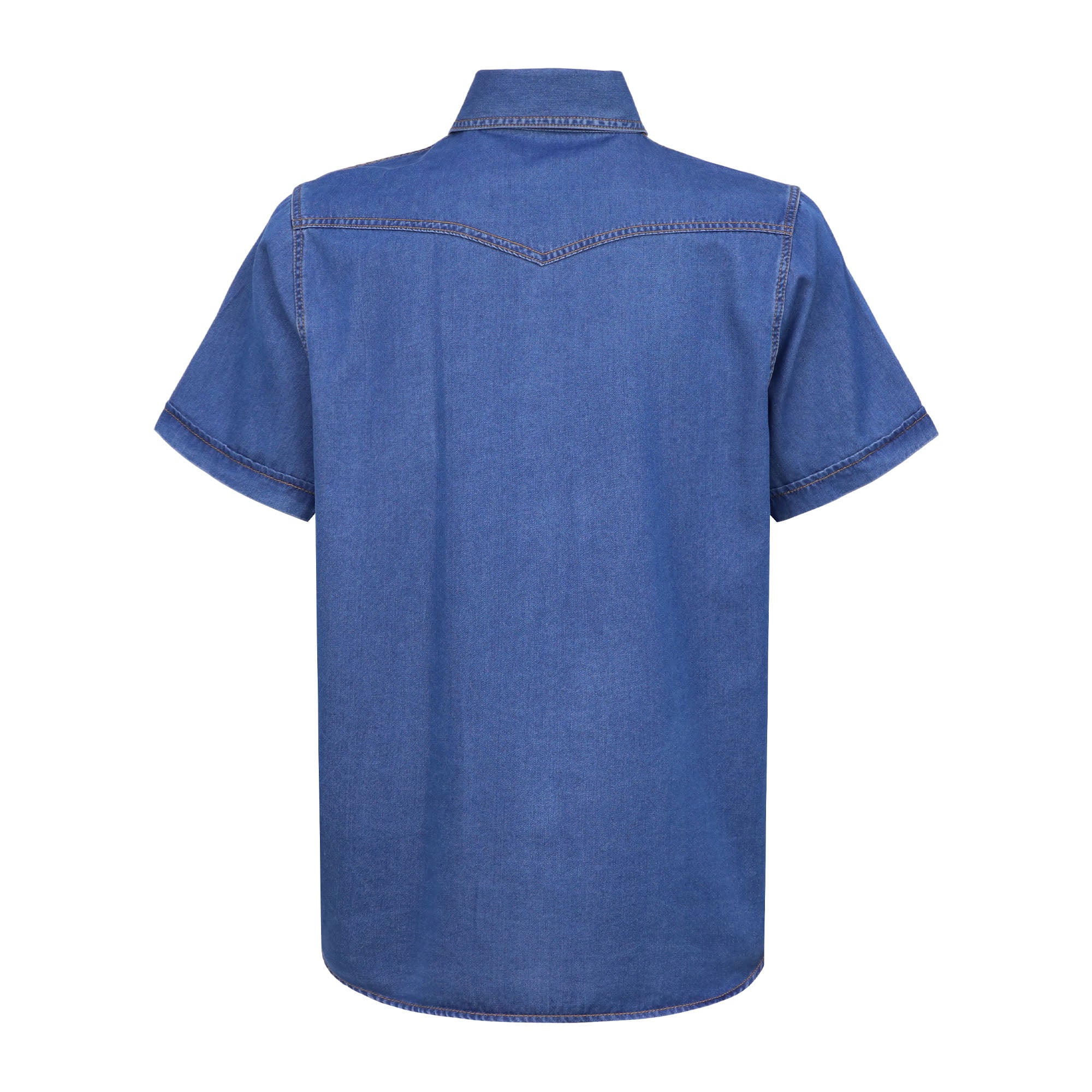 6.5OZ Short Sleeve Pearl Snap Denim Work Shirt (NON-FR) - SH052C