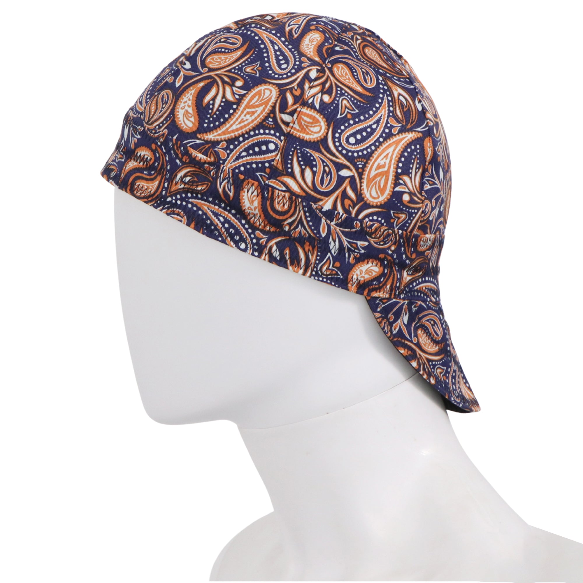 6.5OZ Mid-weight Cotton Twill Flame Resistant Paisley Printed Welding Cap - 4816S