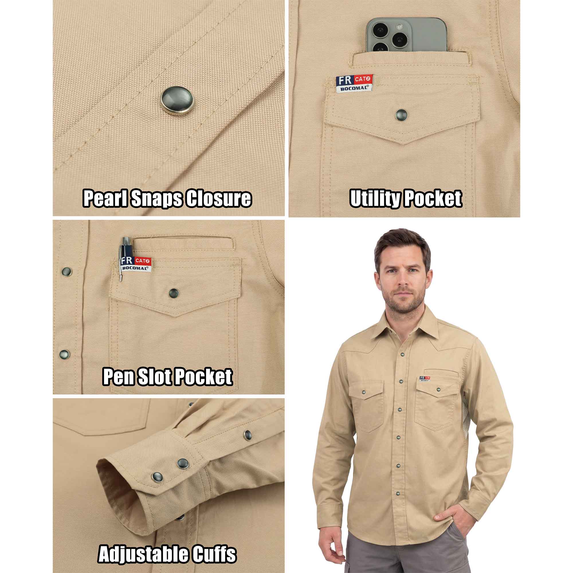 6.5OZ Dura-soft Duck Canvas FR Vented Shirts-0939M