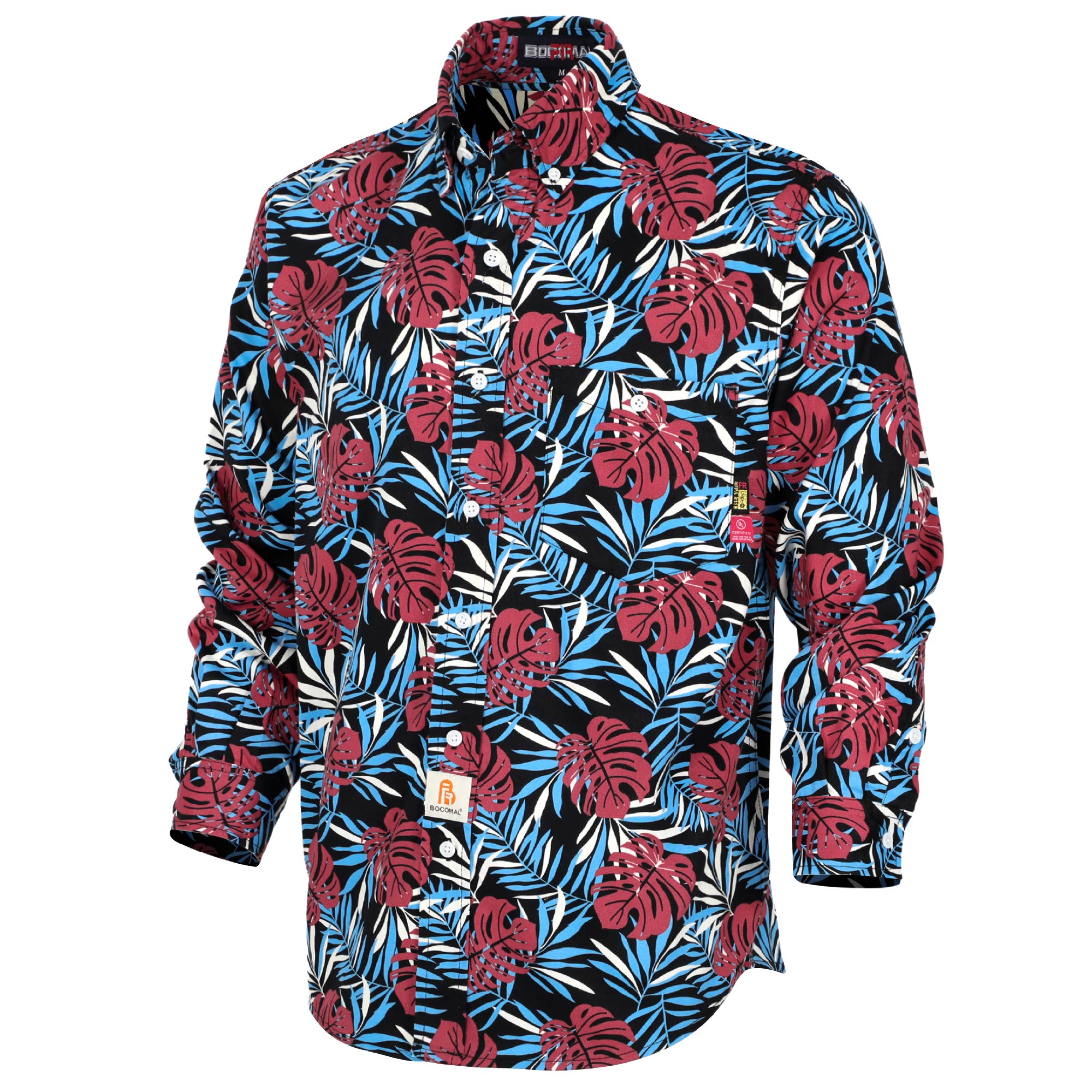 6.5OZ Printed Hawaii Lightweight Button Down Flame Resistant Shirts-0816A