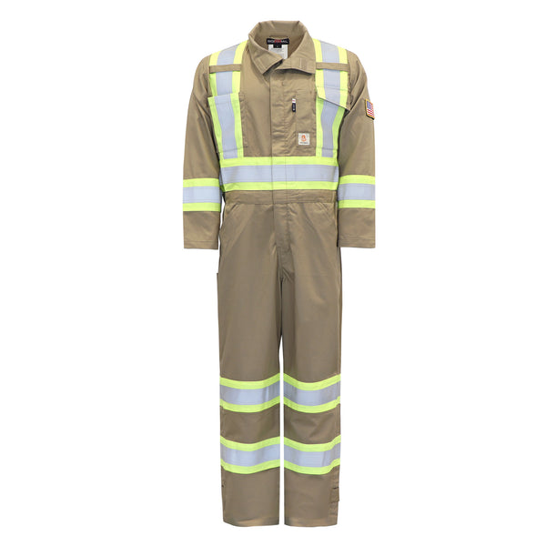 7.5OZ Hi Vis Coveralls With 4inch Reflective Taps(Special Sale)