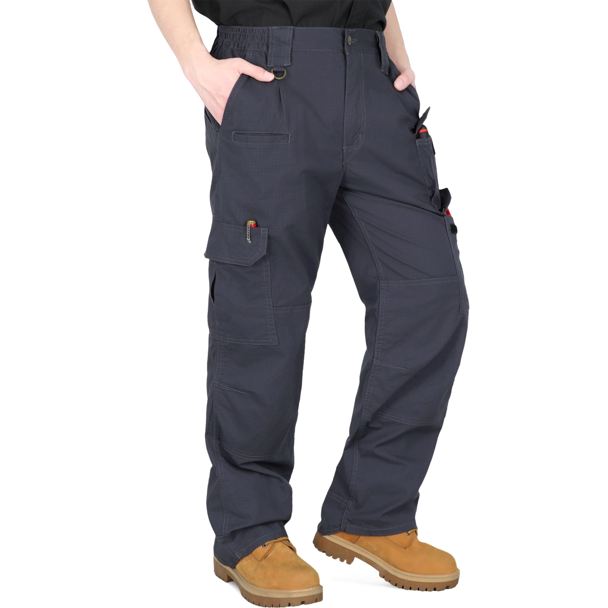 6OZ 10-Pocket Relaxed Fit Stretch Ripstop Cargo Pants（NON-FR）-PN061F