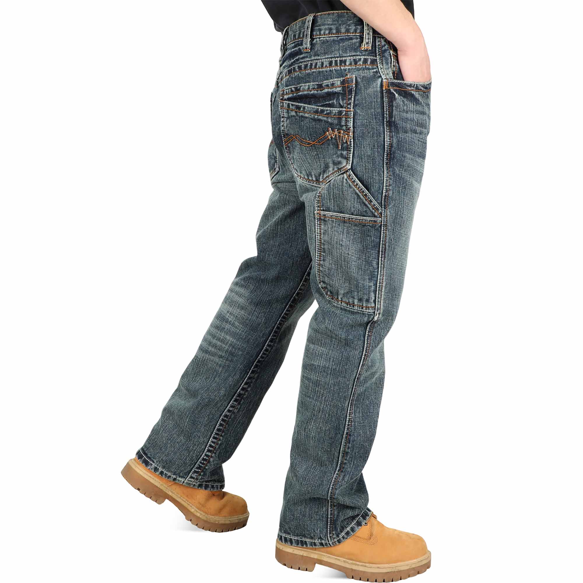 13.5OZ Heavywight Dura-Rugged Slub Denim Jeans(NON-FR)