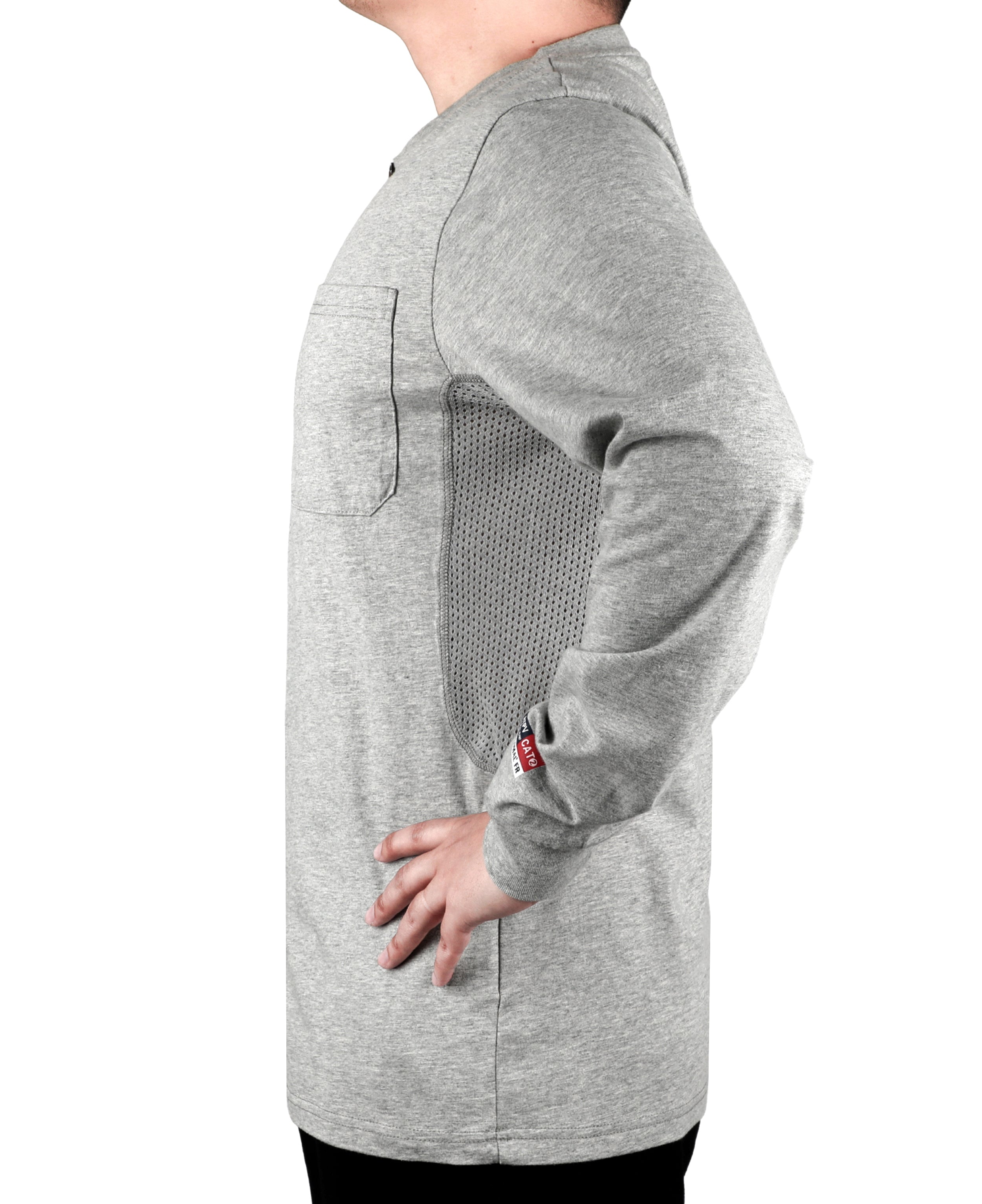 6OZ Button Pullover T-Shirts/Breathable Vented Design-6908