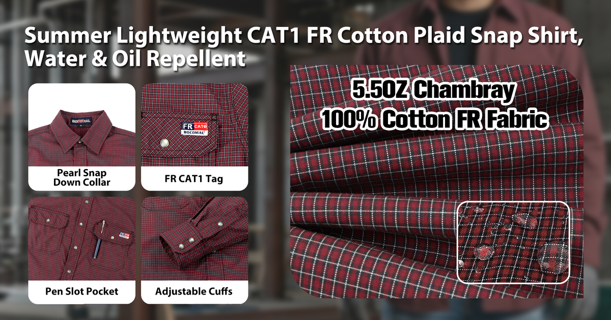 5.5OZ FR Plaid Shirt - B841