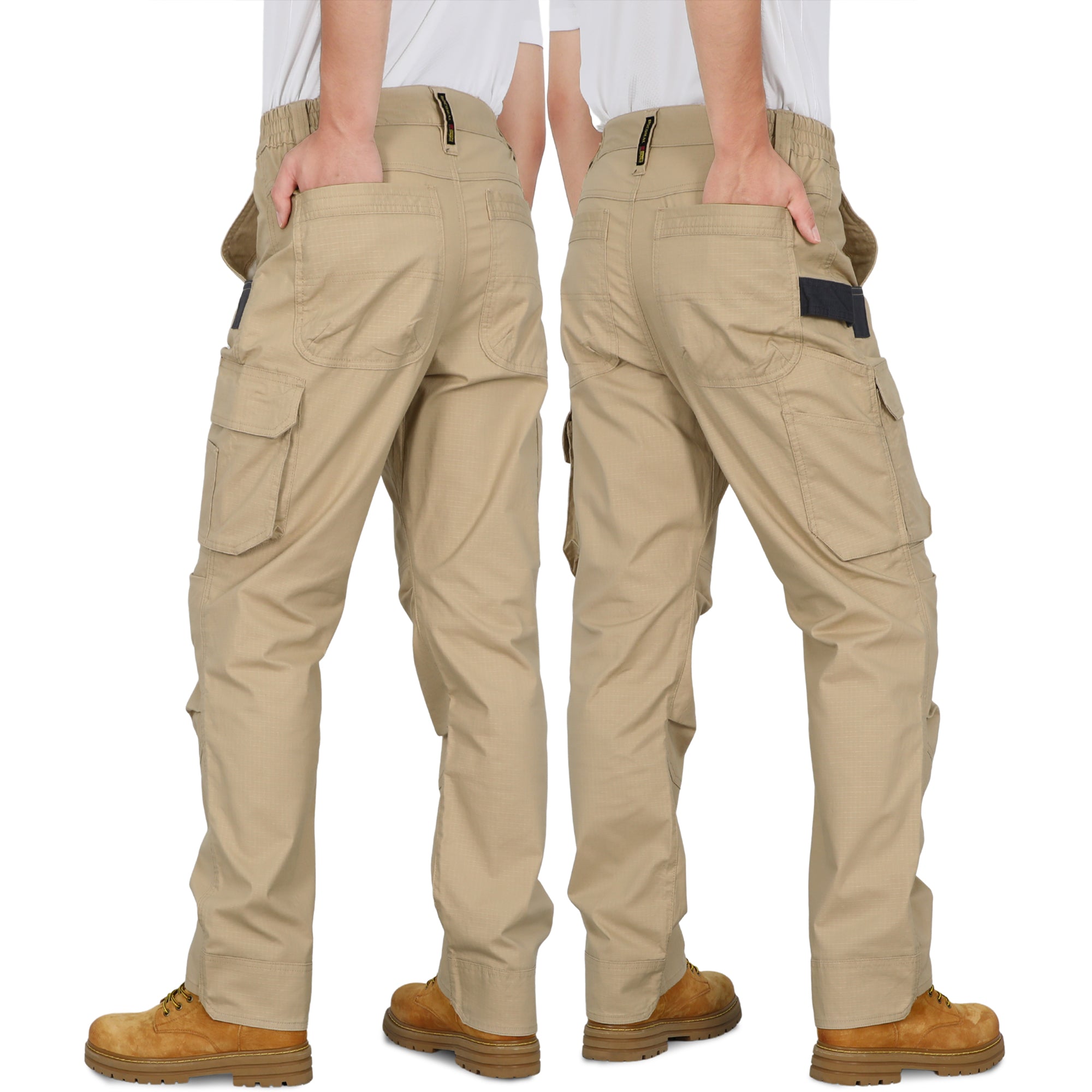 6oz Lightweight Rip stop Relaxed Fit FR Stretch Cargo Reinforced Work Carpenter Pants-8528
