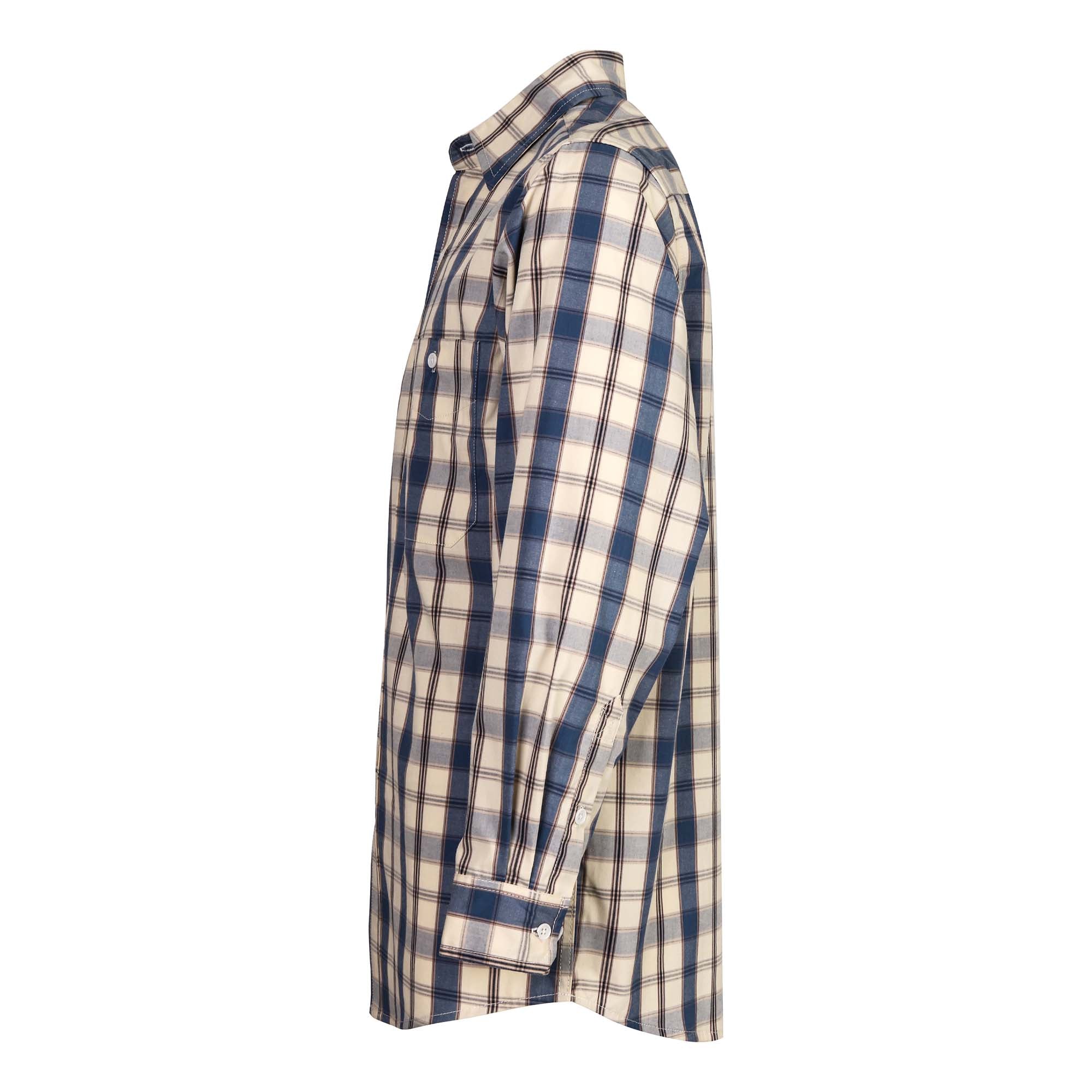 4.5OZ Printed Plaid Shirts With Button（Final Sale）-0823