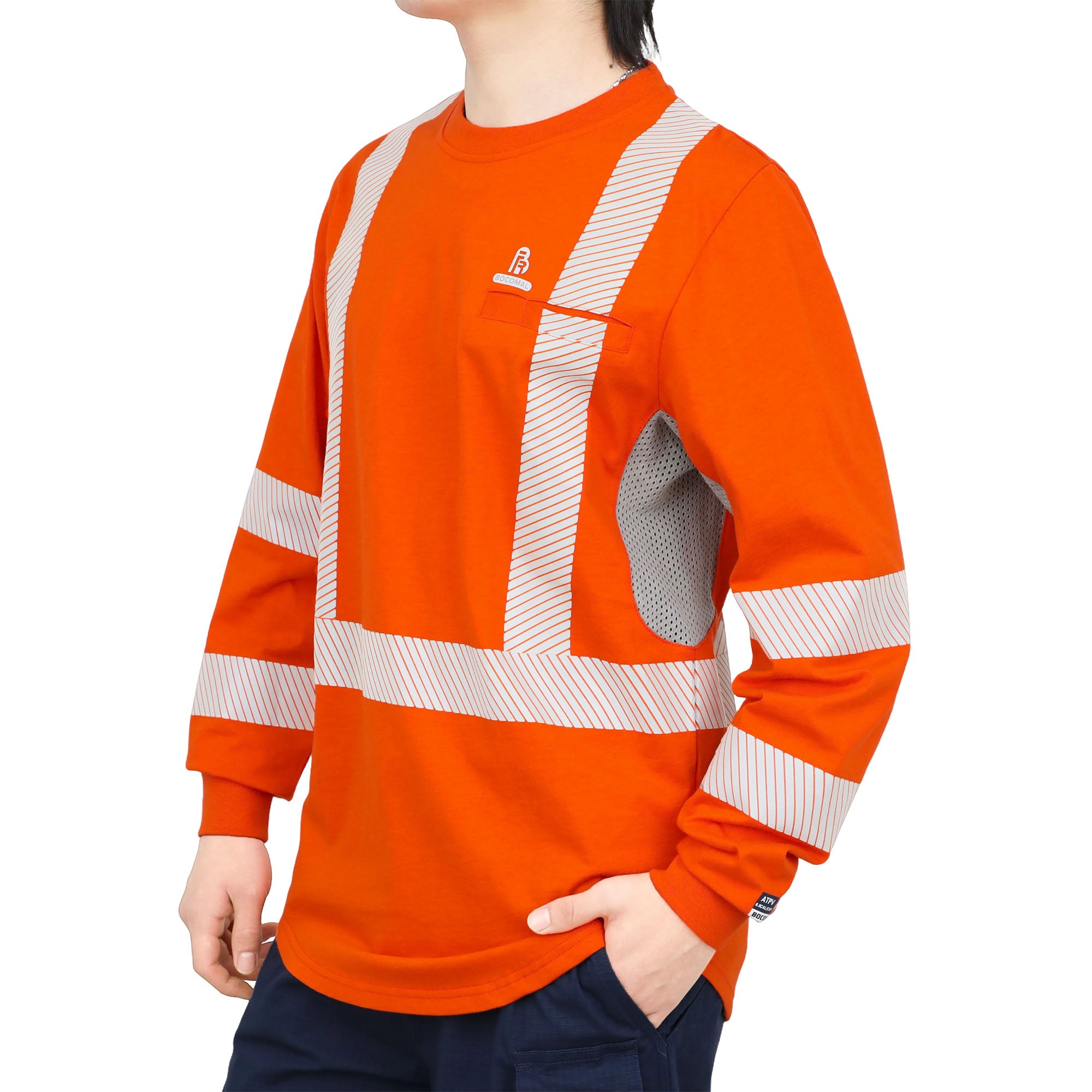 5.5OZ Lightweight Hi Vis Summer Vented Mesh FR T-Shirt-6008HV