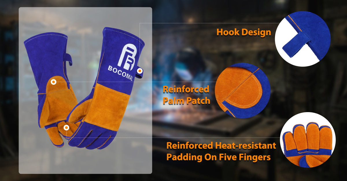 16-Inch Triple-Layer Heat- Resistant Protective Gloves(Heat up to 500°C)-0301