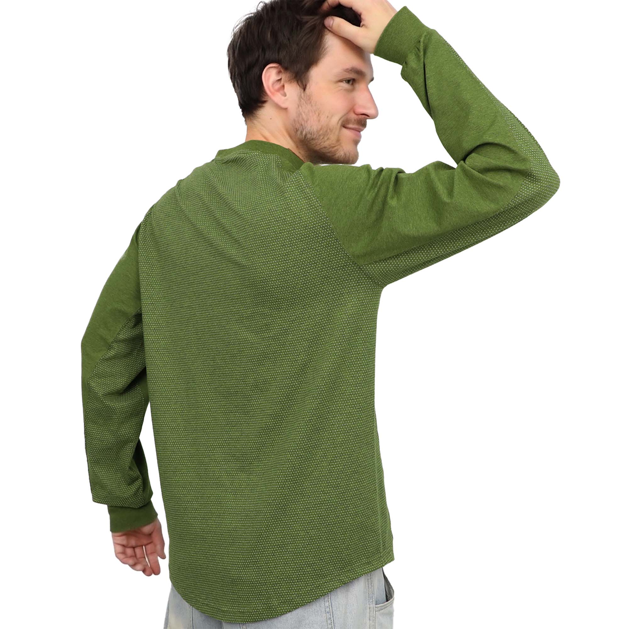 6OZ Henley Bird's-Eye Breathable Vented Mesh FR Tee-B535