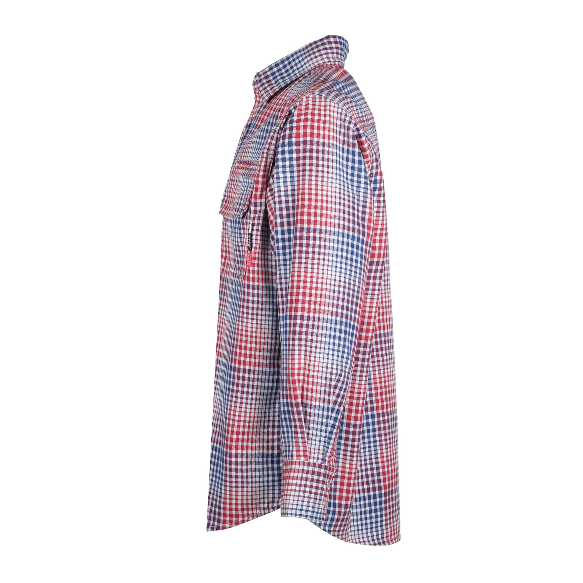 7.5OZ Printed Plaid Shirts With Metal Button(Final Sale)-3710