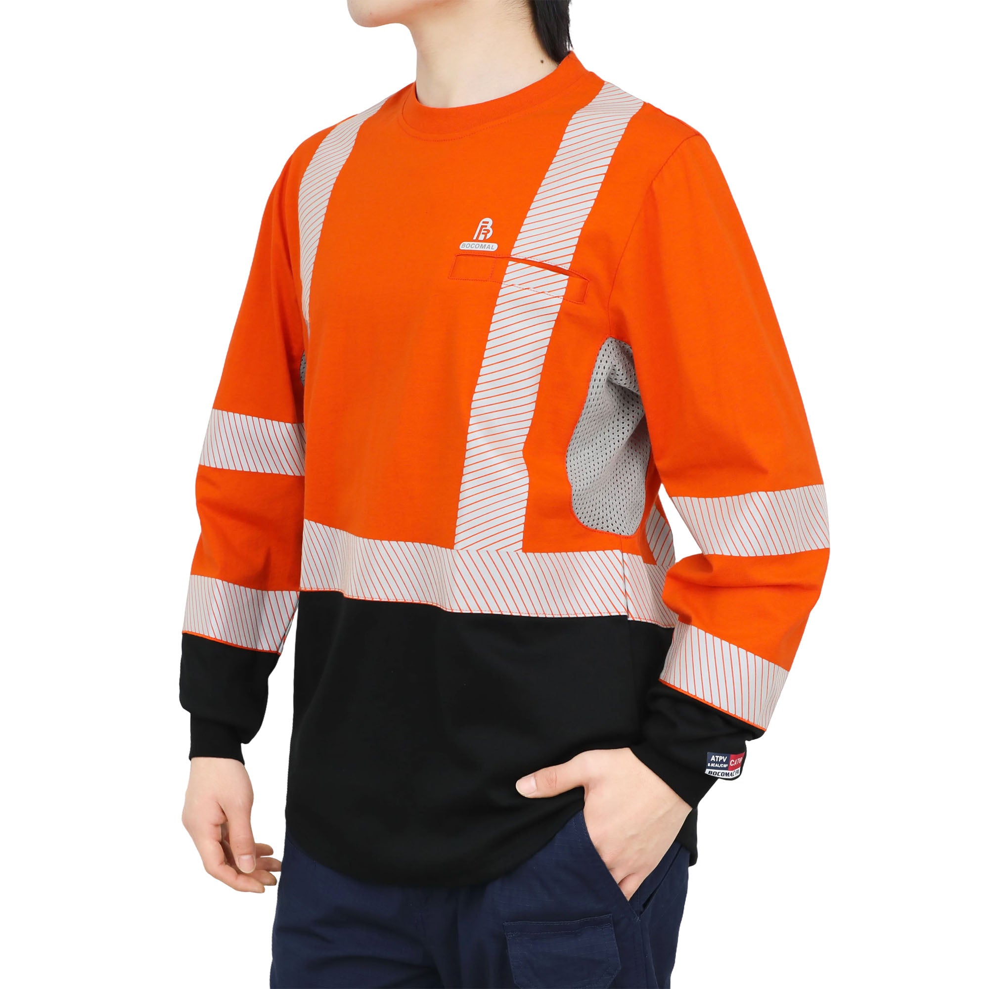 5.5OZ Lightweight Hi Vis Summer Vented Mesh FR T-Shirt-6008HV