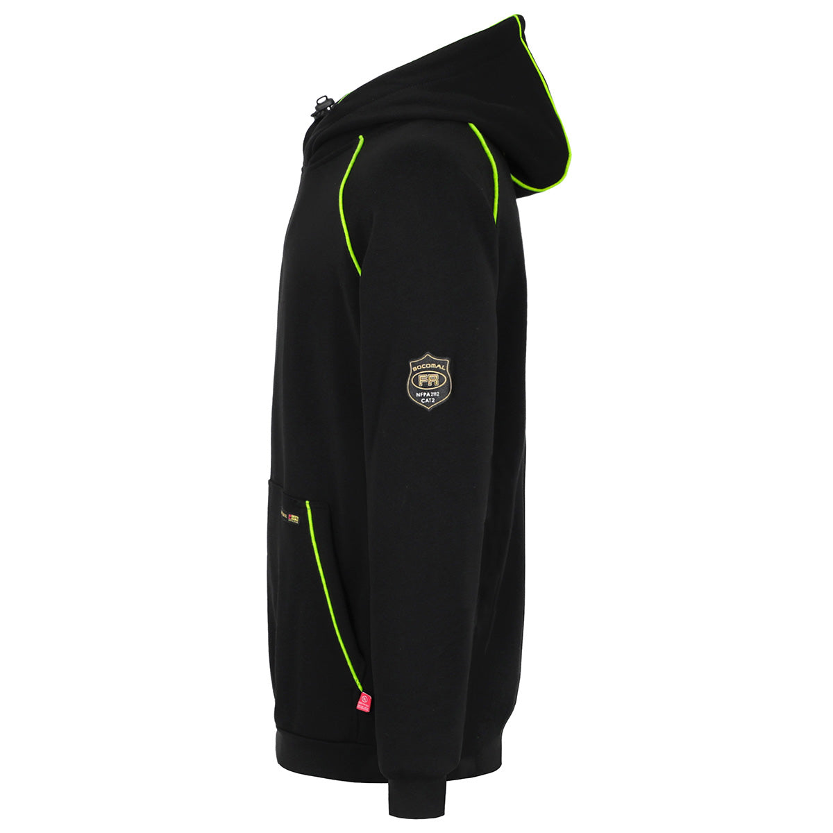 12oz Heavyweight Cotton Fleece FR Hi-Vis Hooded Sweatshirts-4931B