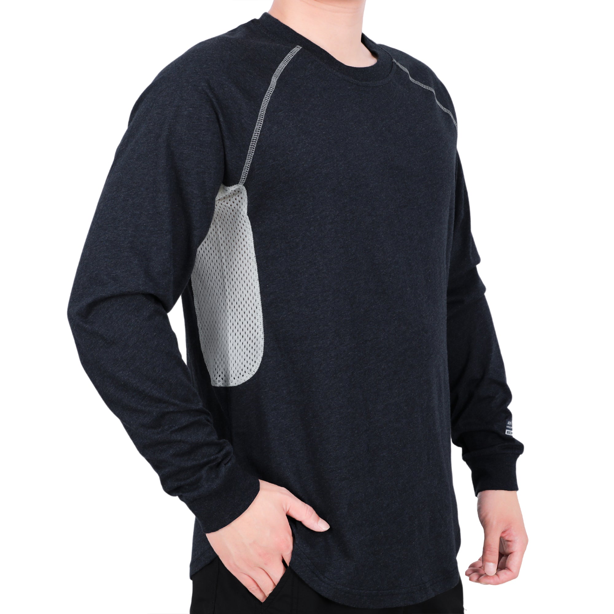 4.5OZ Vented Mesh Loose Fit EX Lightweight Flame Resistant Crew Neck T-Shirts-9717