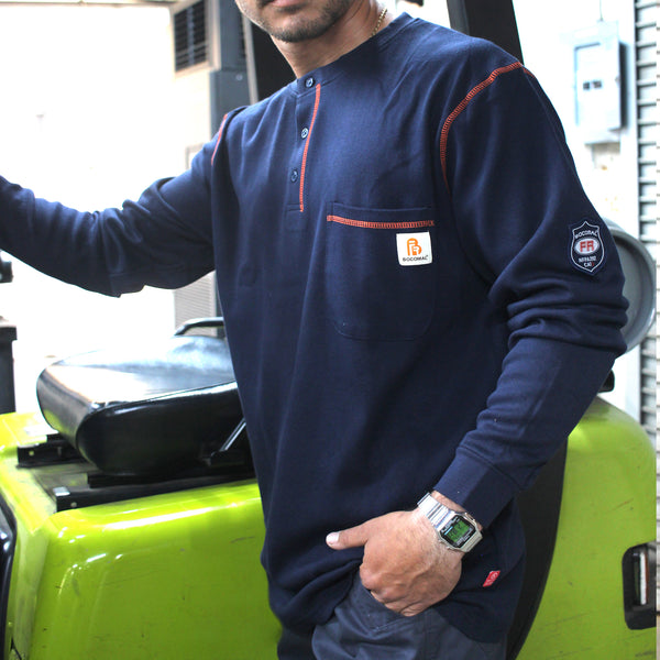 7OZ Button Pullover T-Shirts/Solid Color