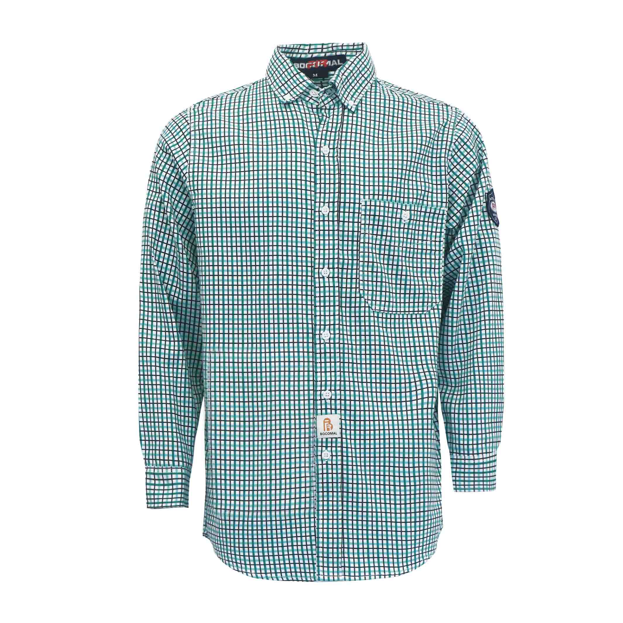 6.5OZ Classic Printed Plaid Shirts With Button-0816