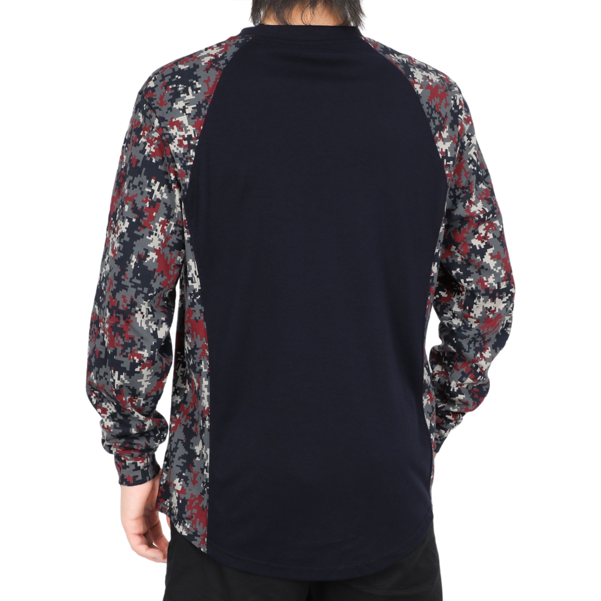 5.5oz Lightweight Crewneck Camo Two-Tone Melt Pocket FR Long Sleeve Welding T-Shirt-4408C