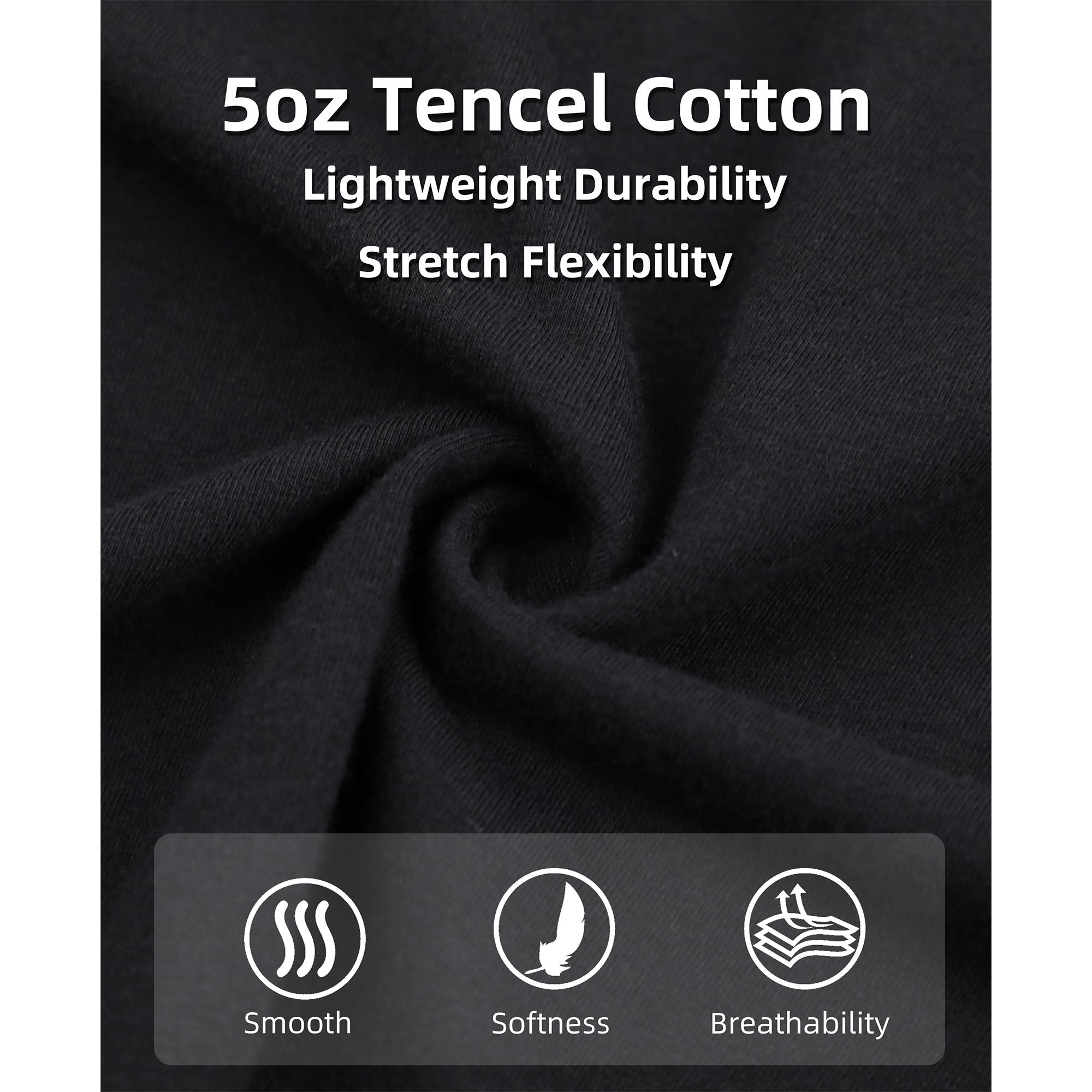 5OZ Soft Cotton Tencel Blended Tee Relax Fit T-Shirt (NON-FR)-TS011A