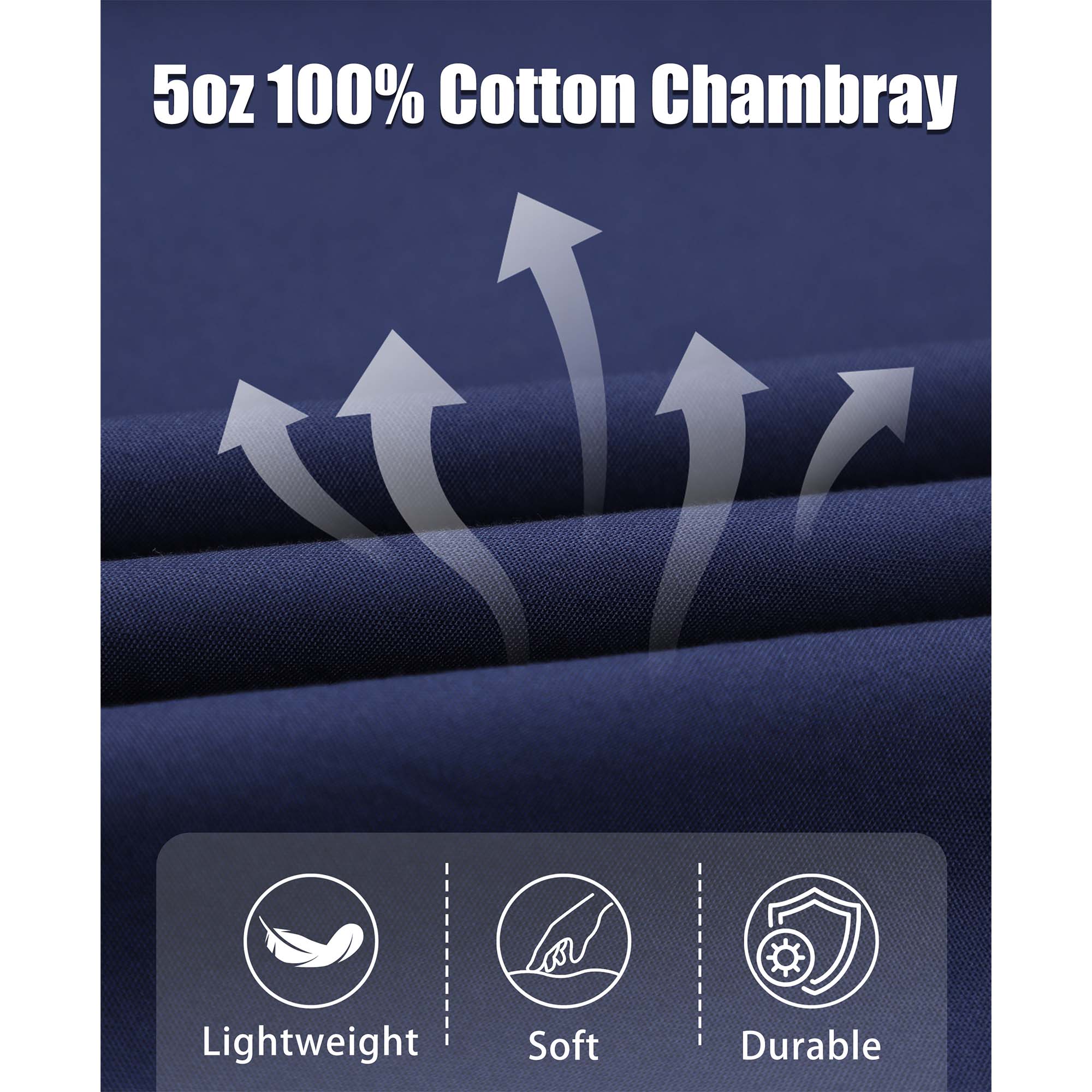 5OZ Lightweight 100% C Chambray Work Shirts(NON-FR) - SH041Q