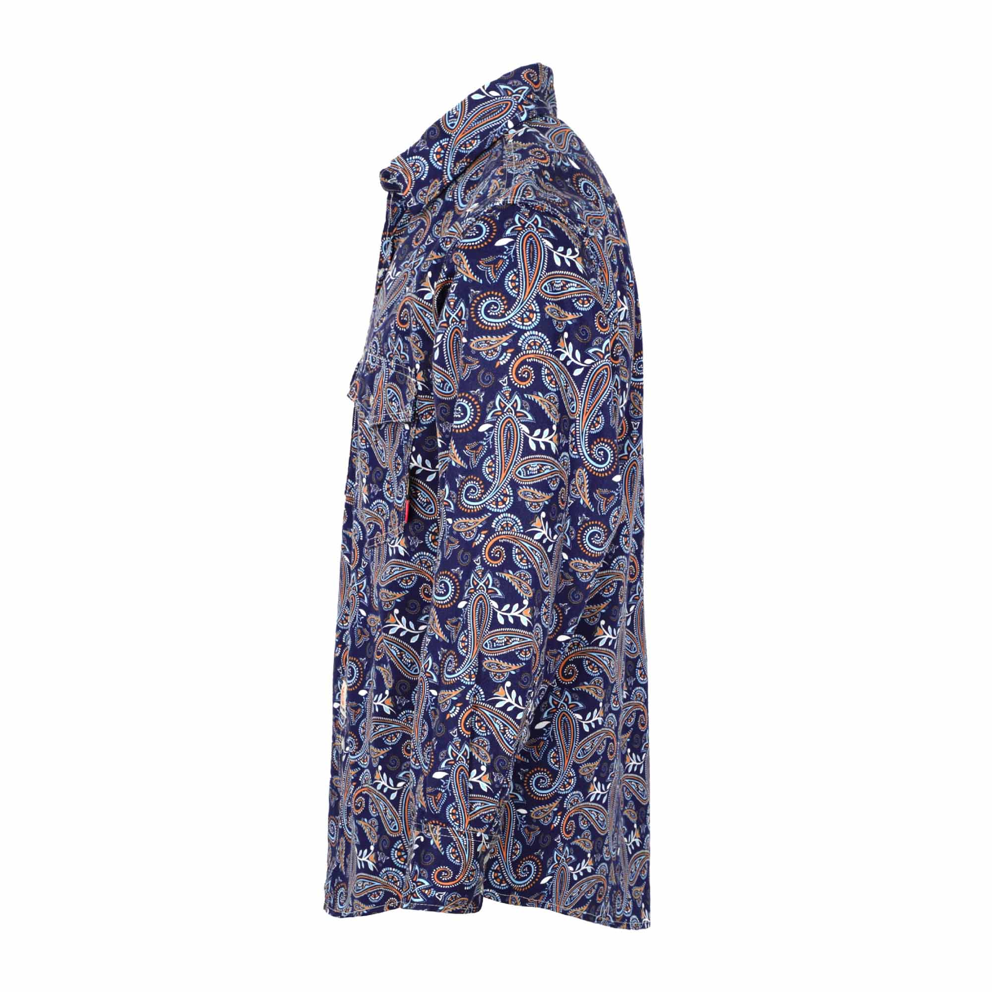 6.5OZ Lightweight Printed FR Shirts With Pearl Snap-0916A