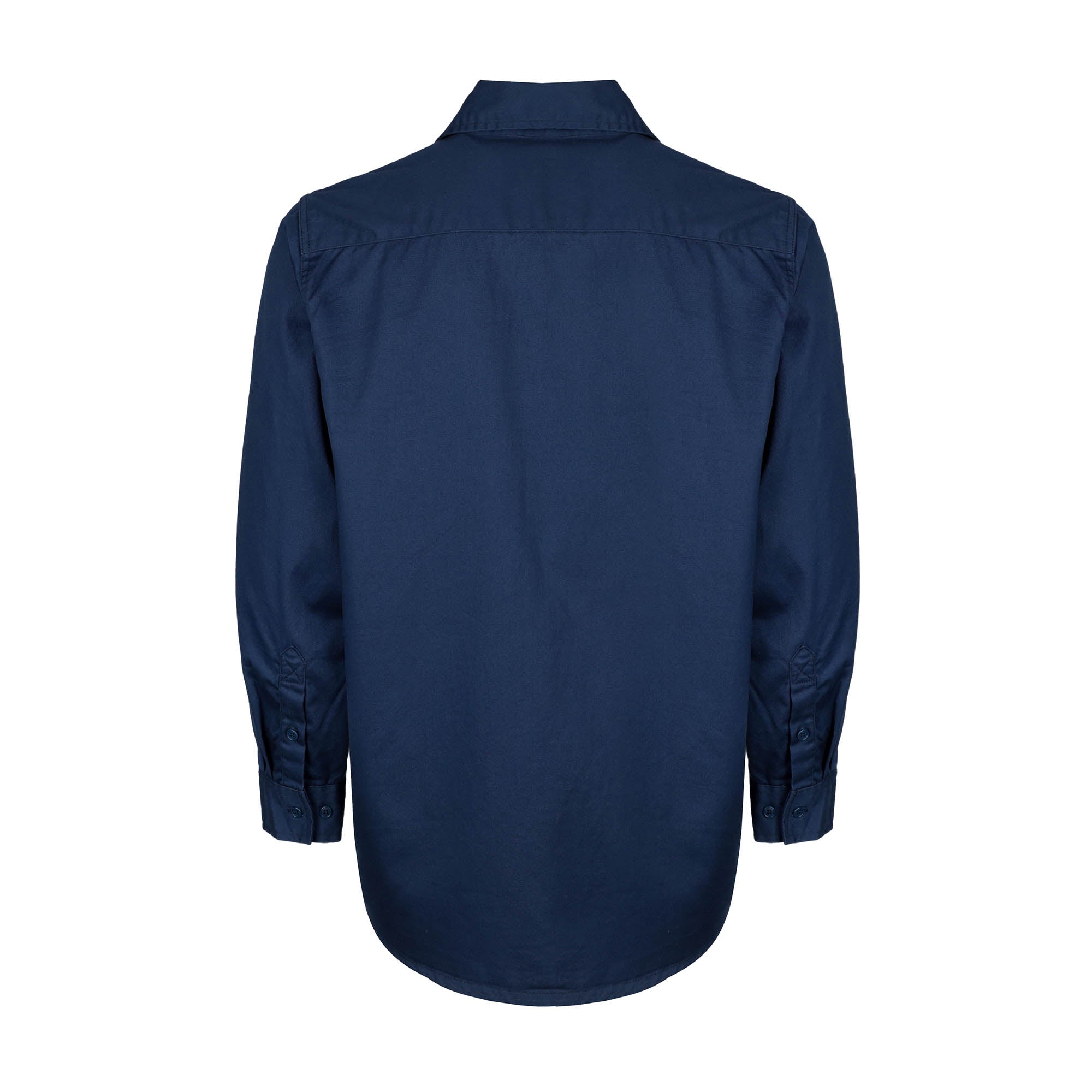 solid color dress shirts BOCOMAL Men's FR 6.5OZ Long Sleeve Twill Button Down Shirts,CAT 2 Cotton Work Shirts With Pearl Snap,Plaid Cotton Flame Resistant Work Shirts Navy /