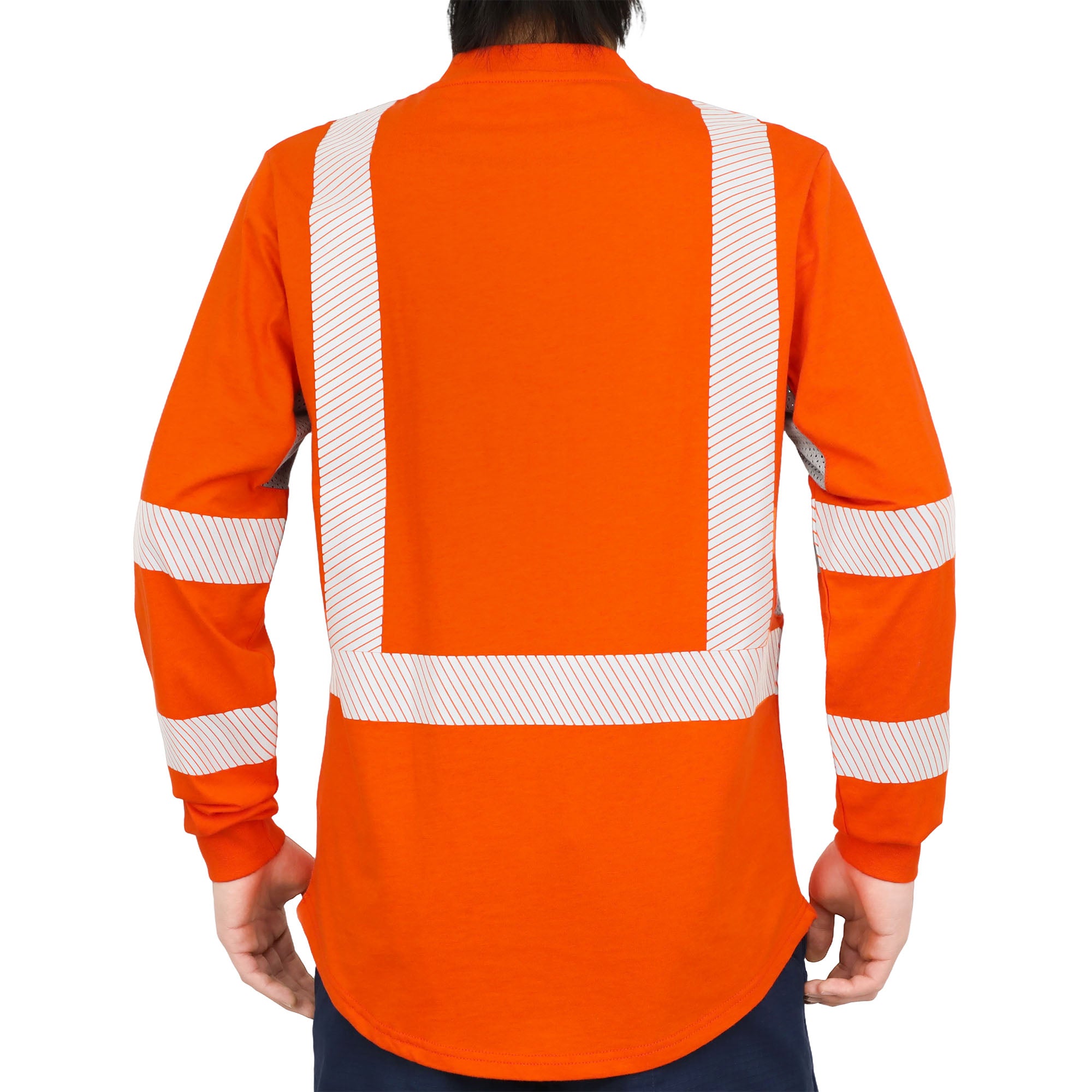 5.5OZ Lightweight Hi Vis Summer Vented Mesh FR T-Shirt-6008HV