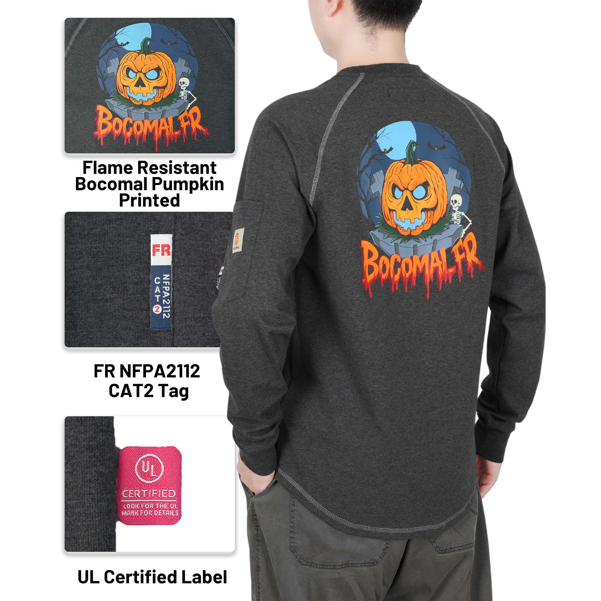 Printed Series Flame Resistant NFPA2112 CAT2 Work T-Shirt/Hoodies(Final Sale)