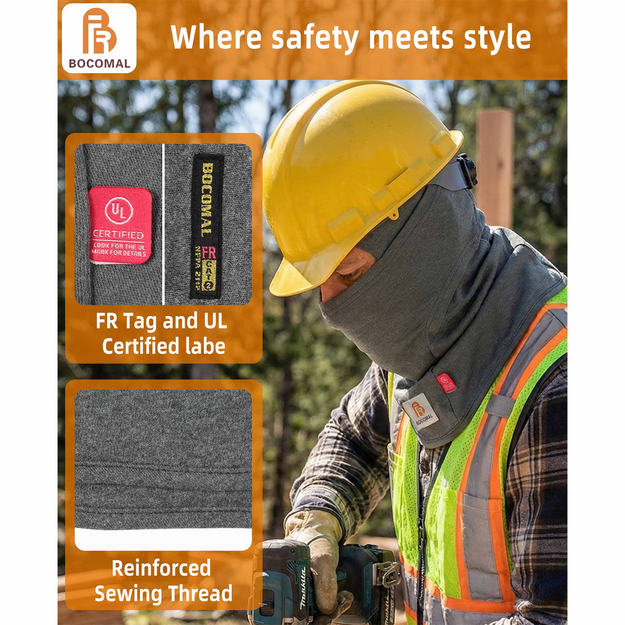 7oz Balaclava Face Mask Arc Rated Helmet Liner Covering Hood -7003