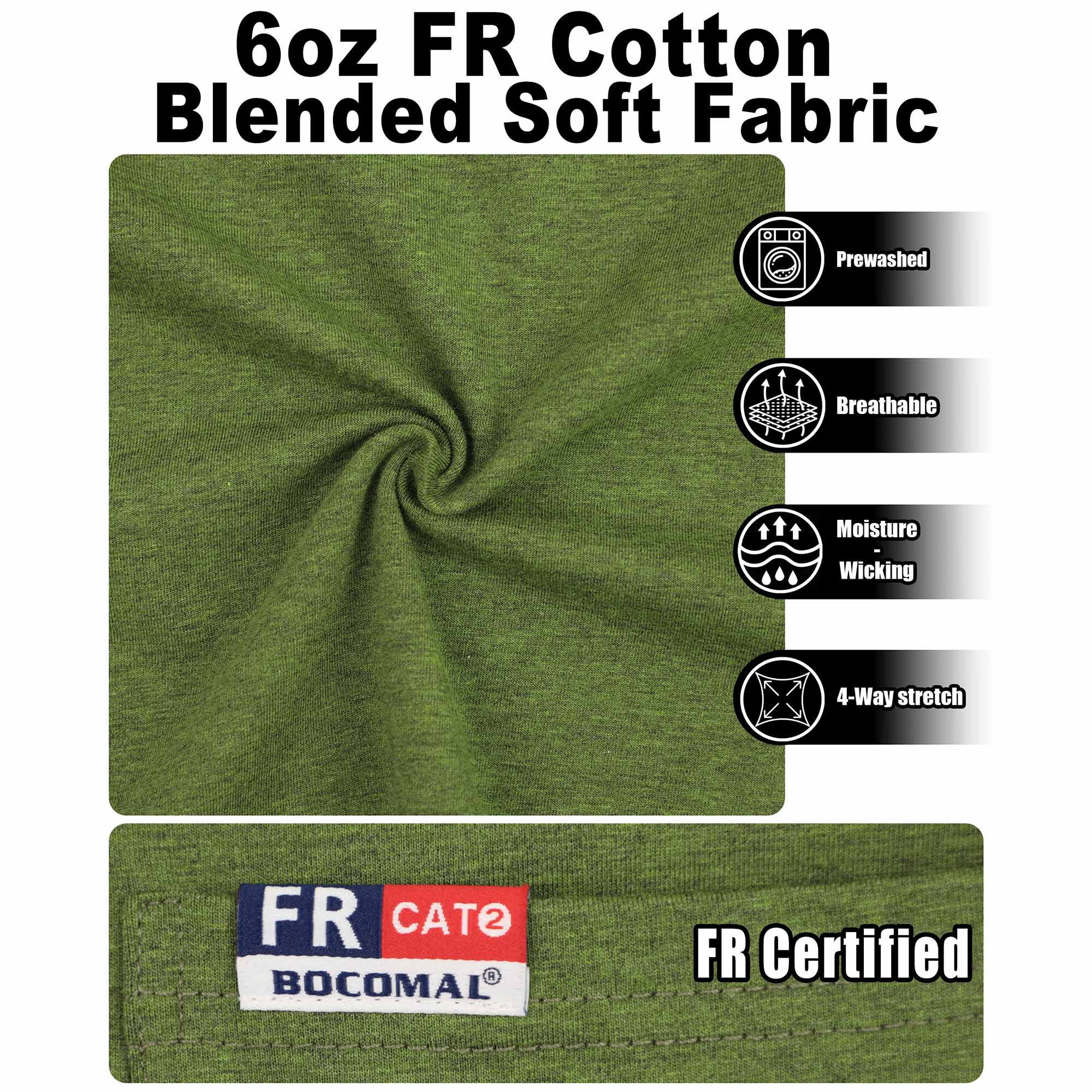 6OZ Henley Bird's-Eye Breathable Vented Mesh FR Tee-B535