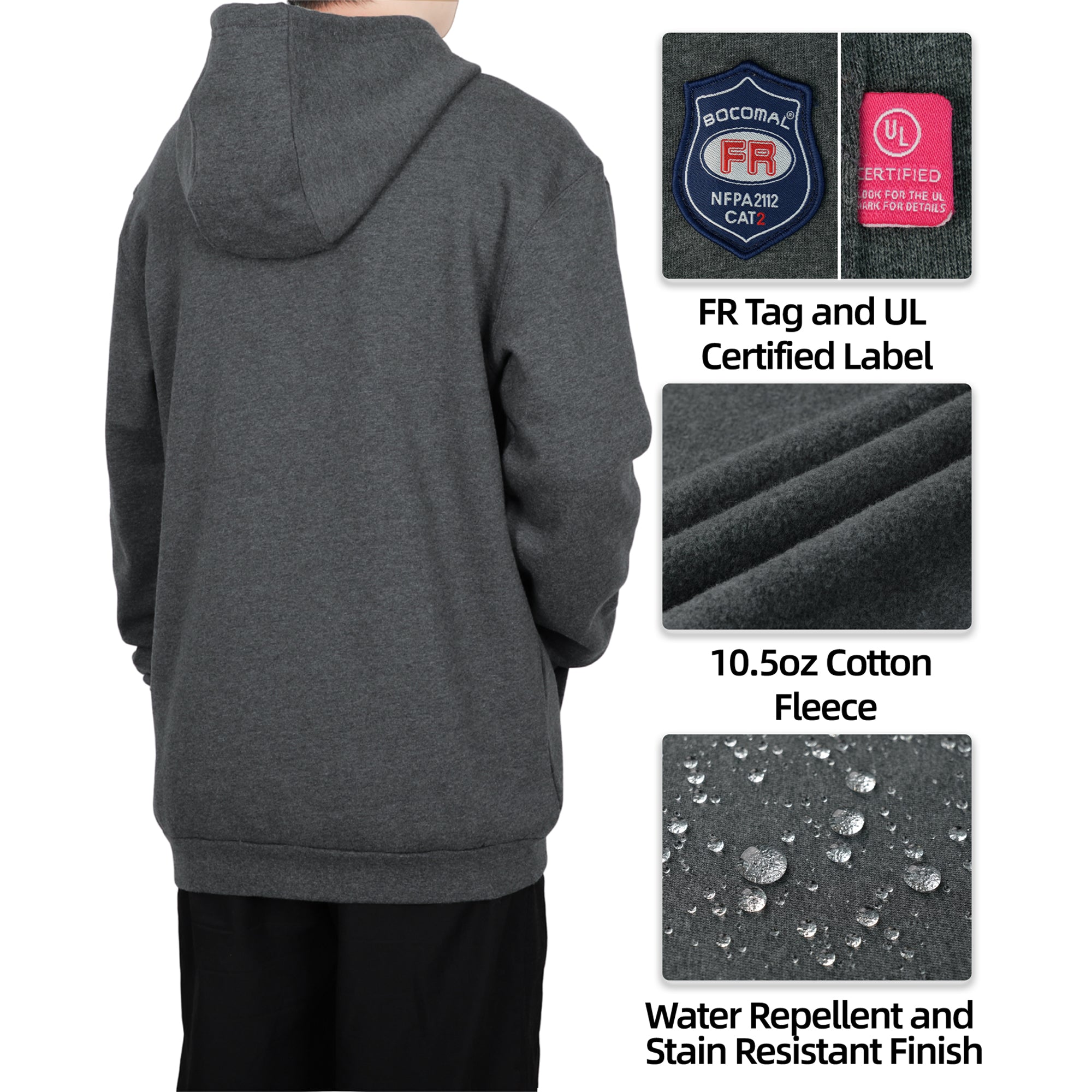 10OZ Classic Pullover Hoodies-2609