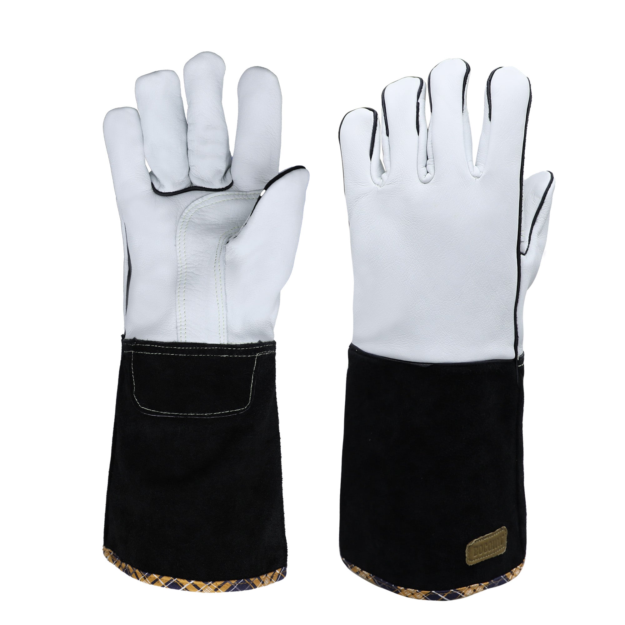 Classic Welding Gloves,Grain Leather Multi Tasks,14" Lined Leather Mig/Stick Gloves, Kevlar Stitching-0101/0201