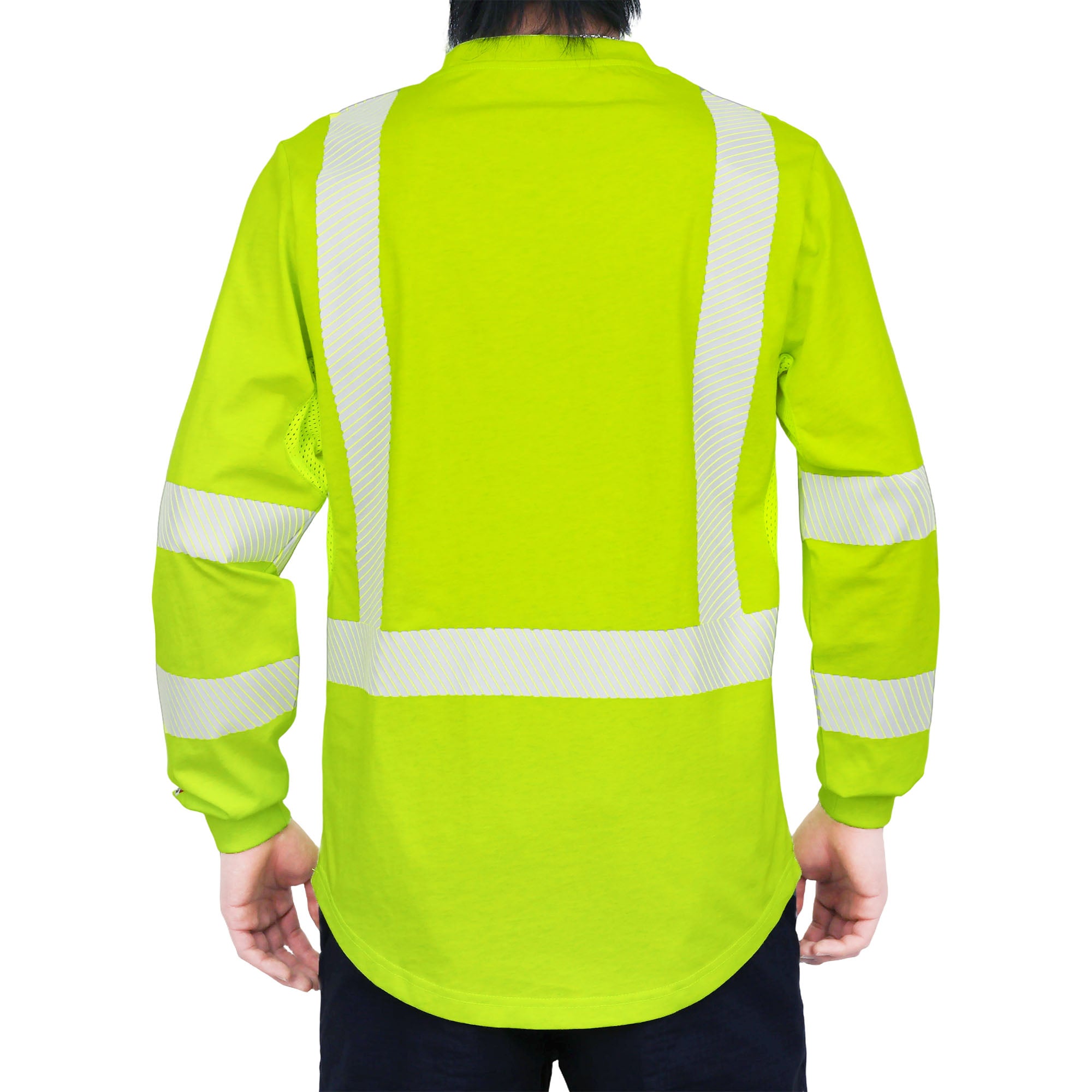5.5oz Lightweight High Visibility Summer Vented Mesh Flame Resistant Shirt-6008HV