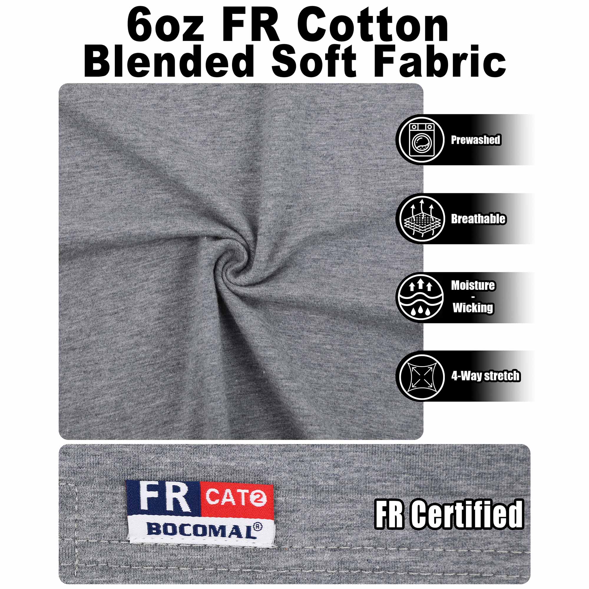 6OZ Henley Bird's-Eye Breathable Vented Mesh FR Tee-B535