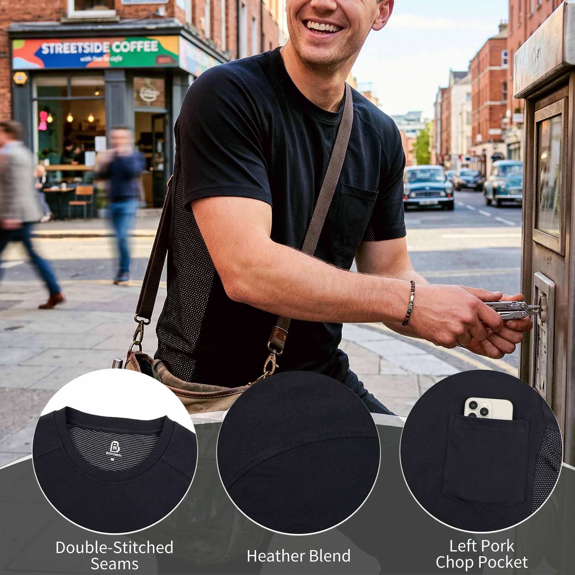 5.5OZ Lightweight Mesh Back Tee (NON-FR)-TS011H