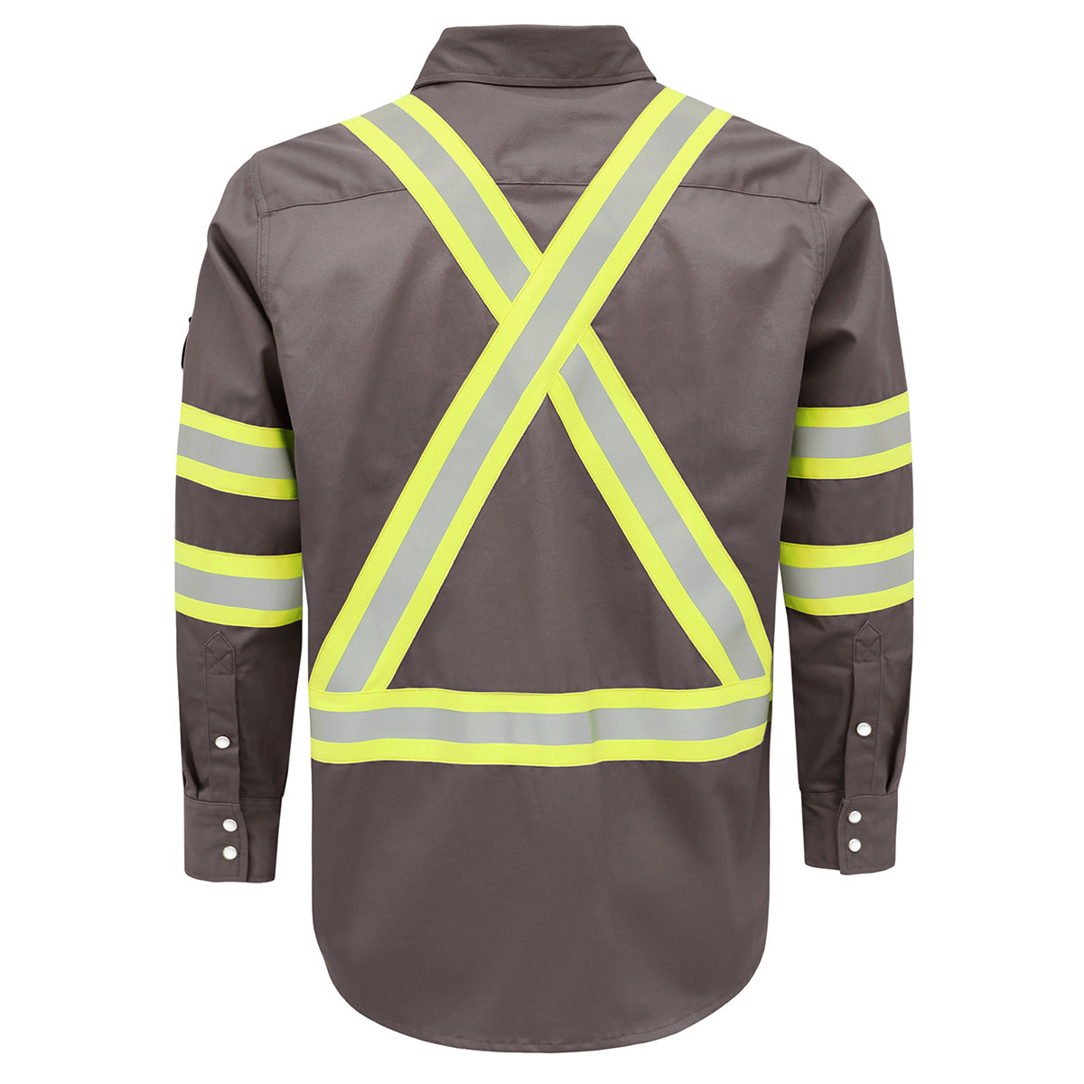 7.5OZ FR Hi Vis Reflective Shirts with Pearl Snap/Type O CLASS 1-0802