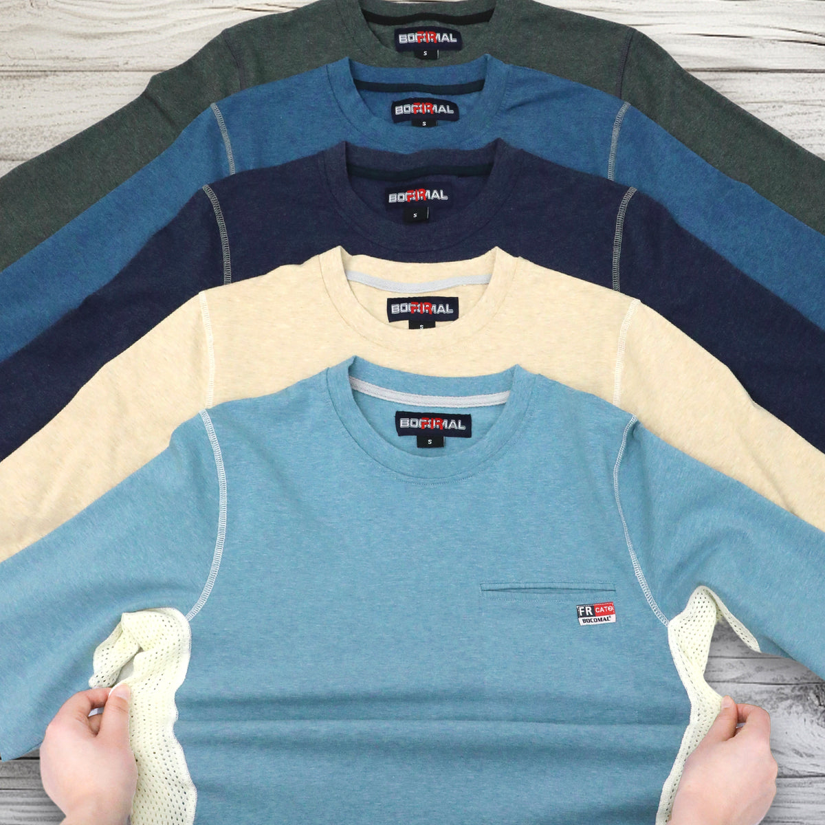 4.5OZ Vented Mesh Loose Fit EX Lightweight Flame Resistant Crew Neck T-Shirts-9717