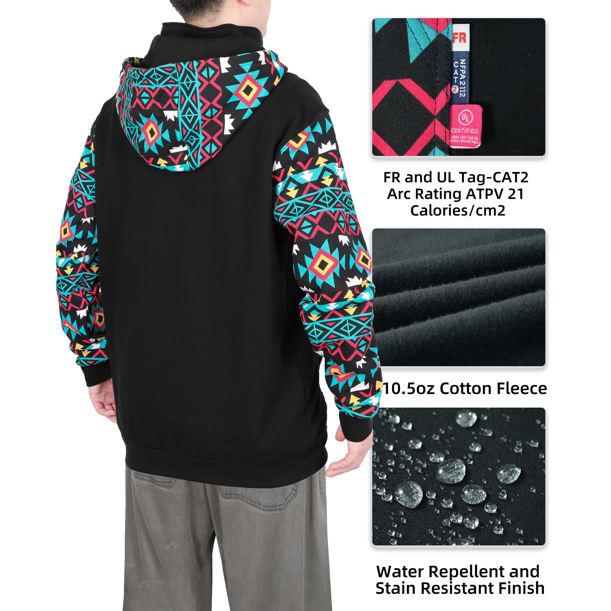 10.5OZ Classic 1/4 Zipper Pullover Hoodies/Printing(Final Sale)-4509P