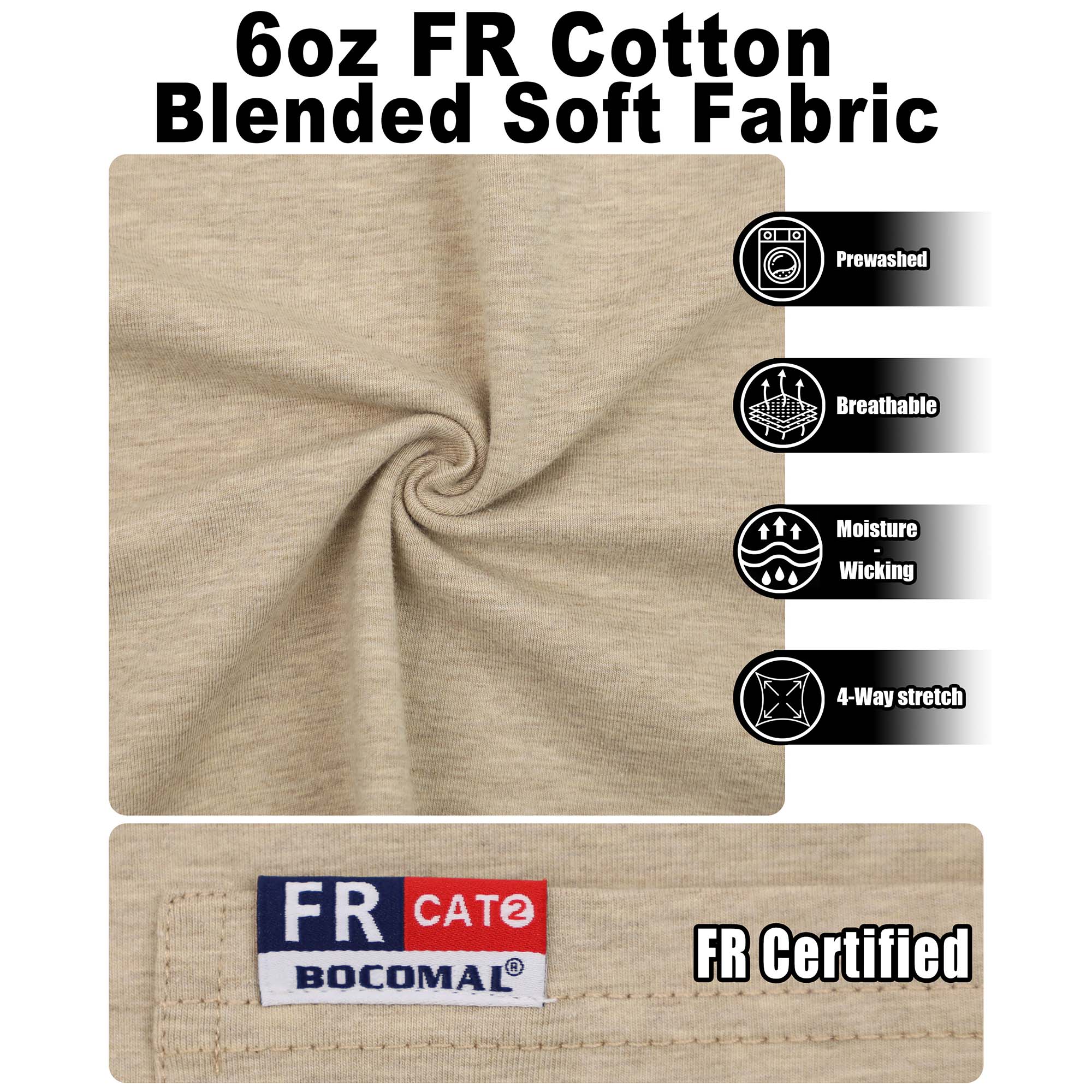 6OZ Henley Bird's-Eye Breathable Vented Mesh FR Tee-B535