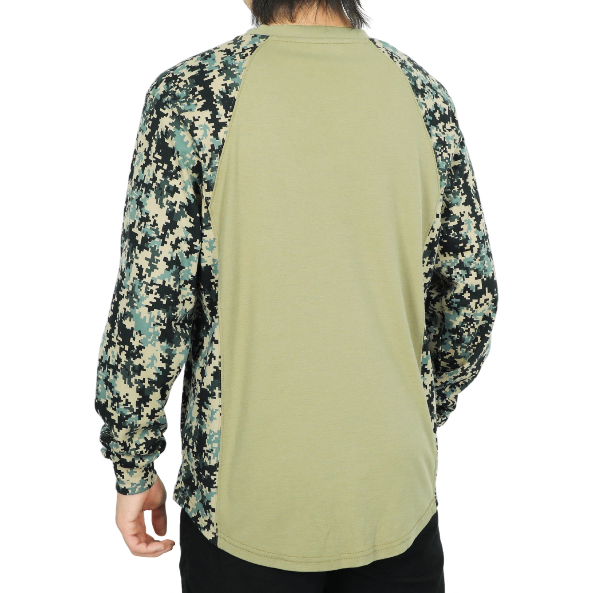 5.5oz Lightweight Crewneck Camo Two-Tone Melt Pocket FR Long Sleeve Welding T-Shirt-4408C