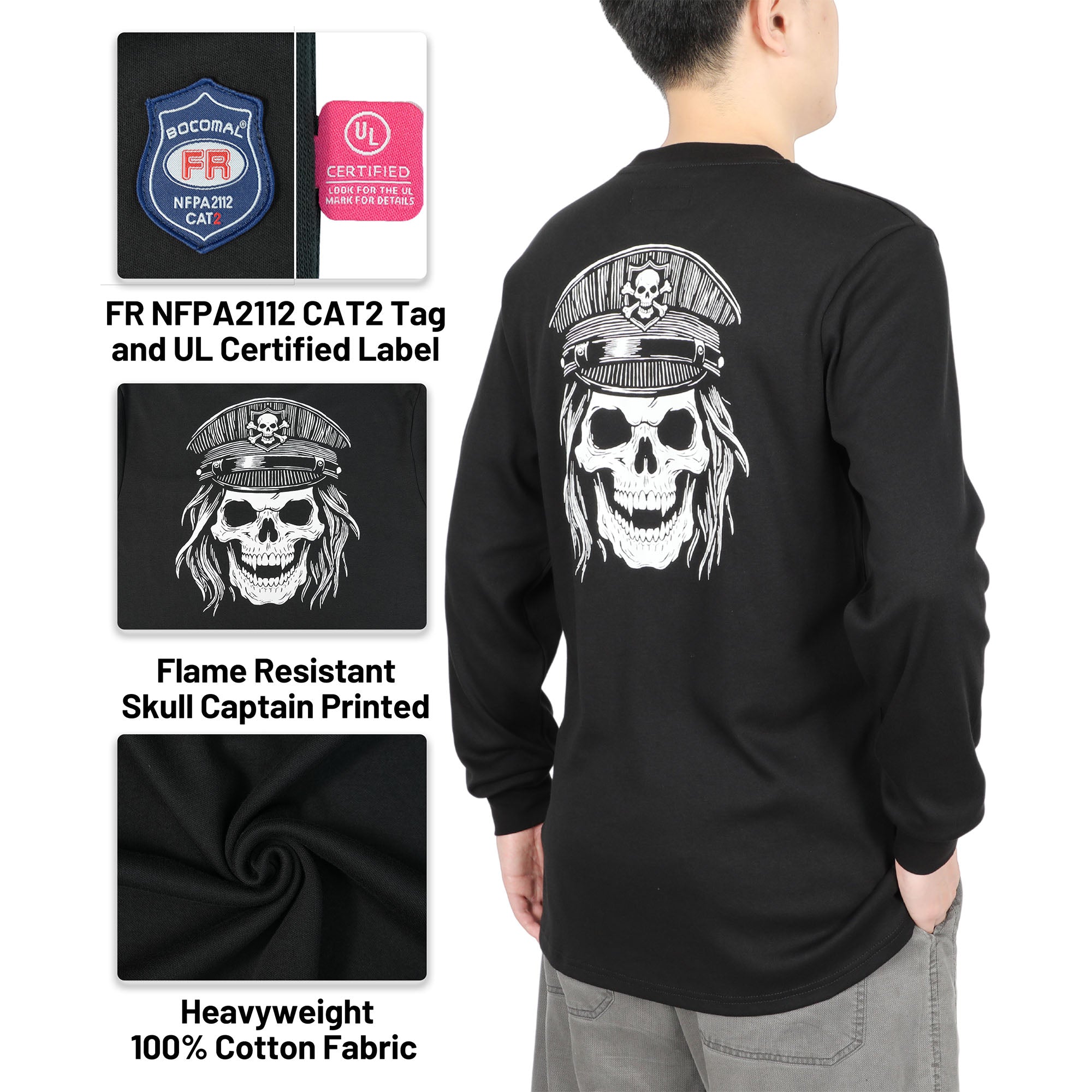 Printed Series Flame Resistant NFPA2112 CAT2 Work T-Shirt/Hoodies(Final Sale)