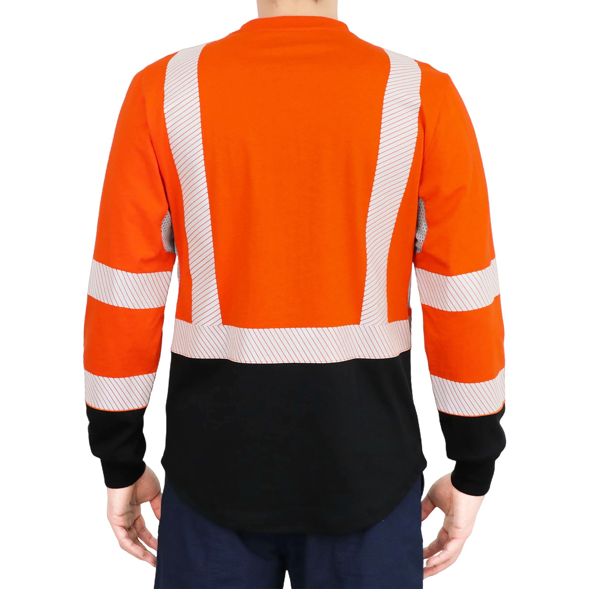 5.5OZ Lightweight Hi Vis Summer Vented Mesh FR T-Shirt-6008HV