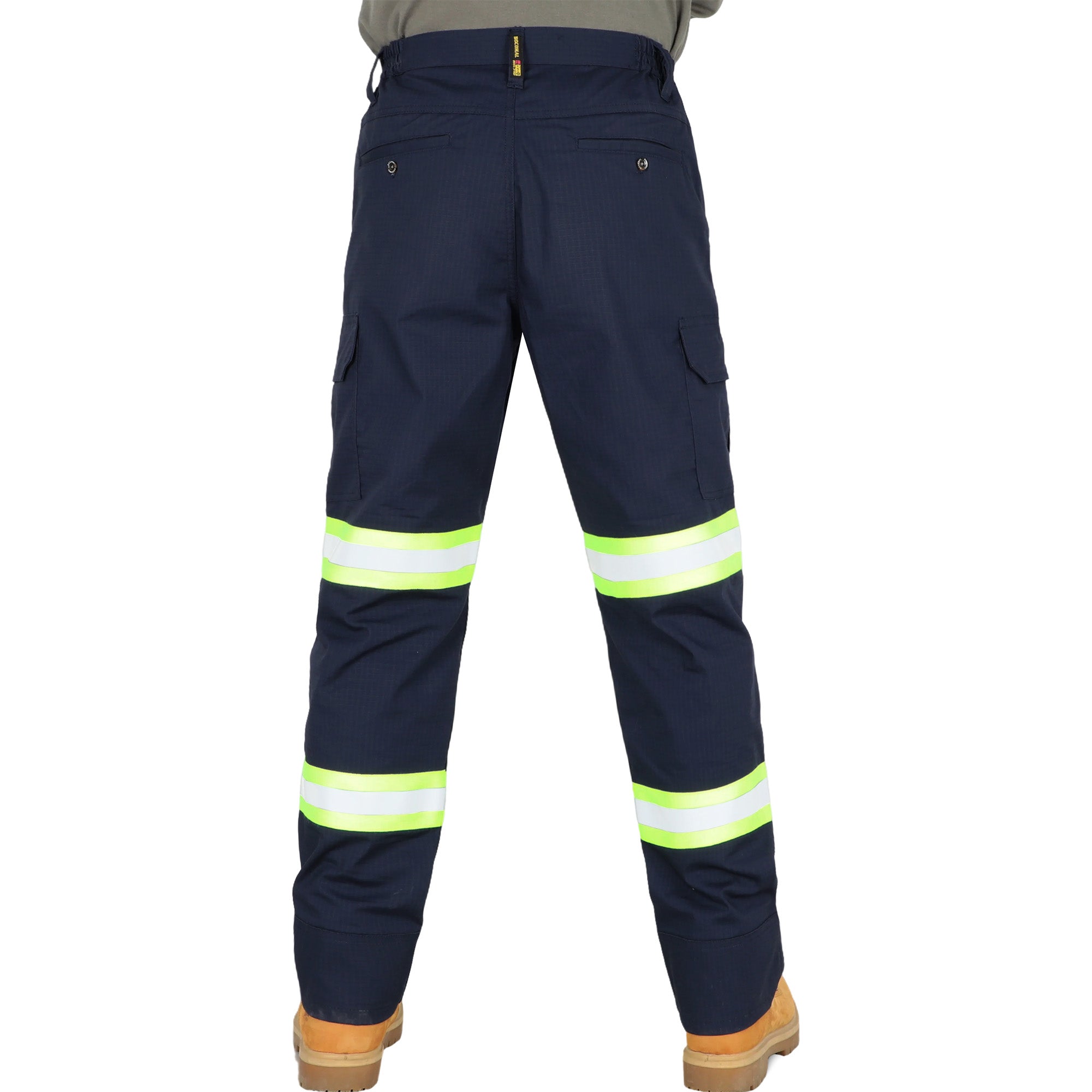 7OZ Hi Vis Rip-Stop FR Reflective Cargo Work Pants-A828HV