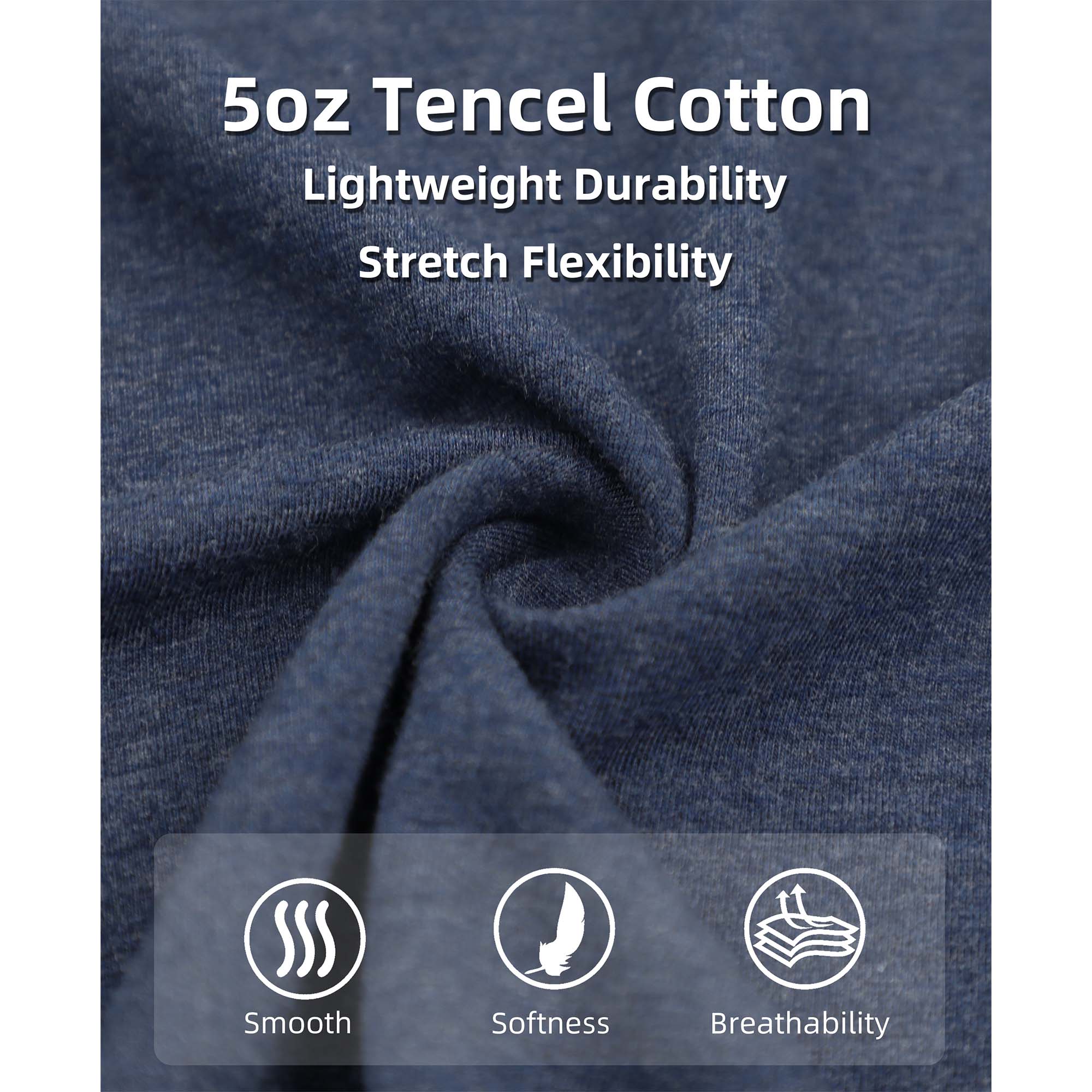 5OZ Soft Cotton Tencel Blended Tee Relax Fit T-Shirt (NON-FR)-TS011A