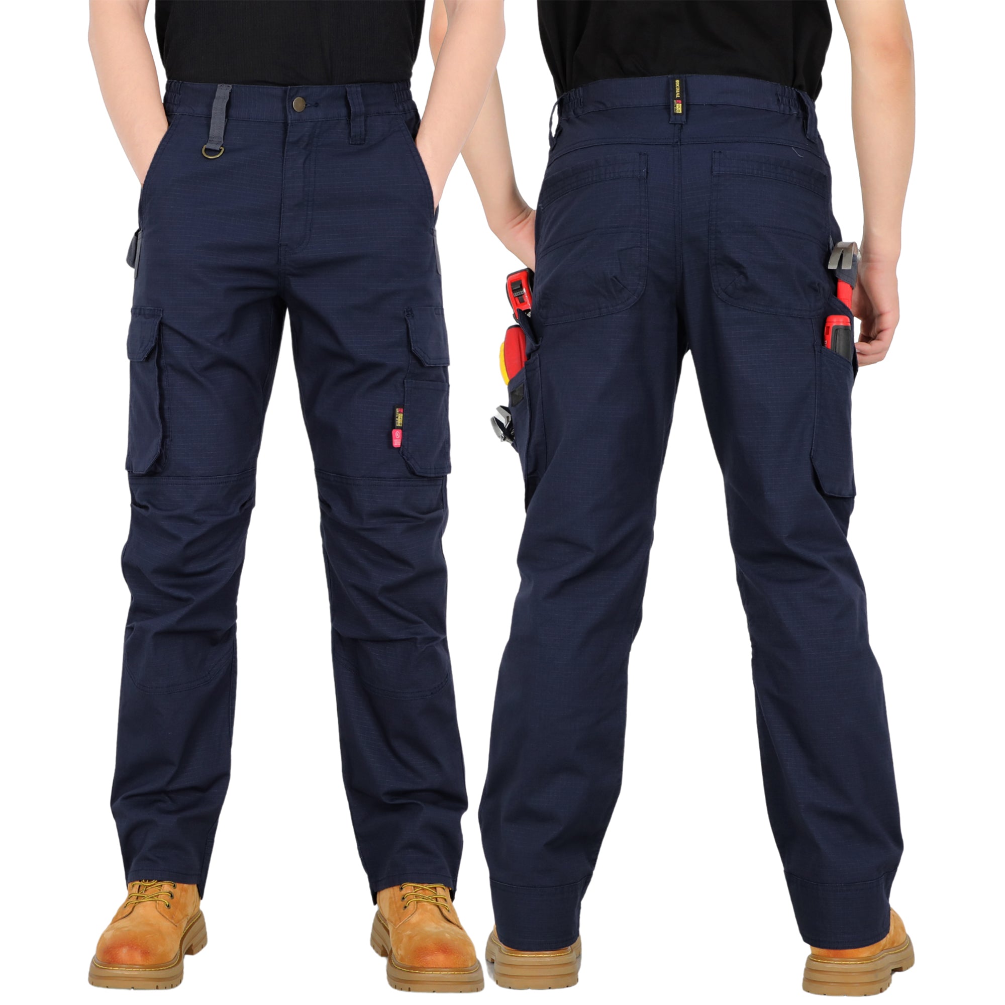 6oz Lightweight Rip stop Relaxed Fit FR Stretch Cargo Reinforced Work Carpenter Pants-8528