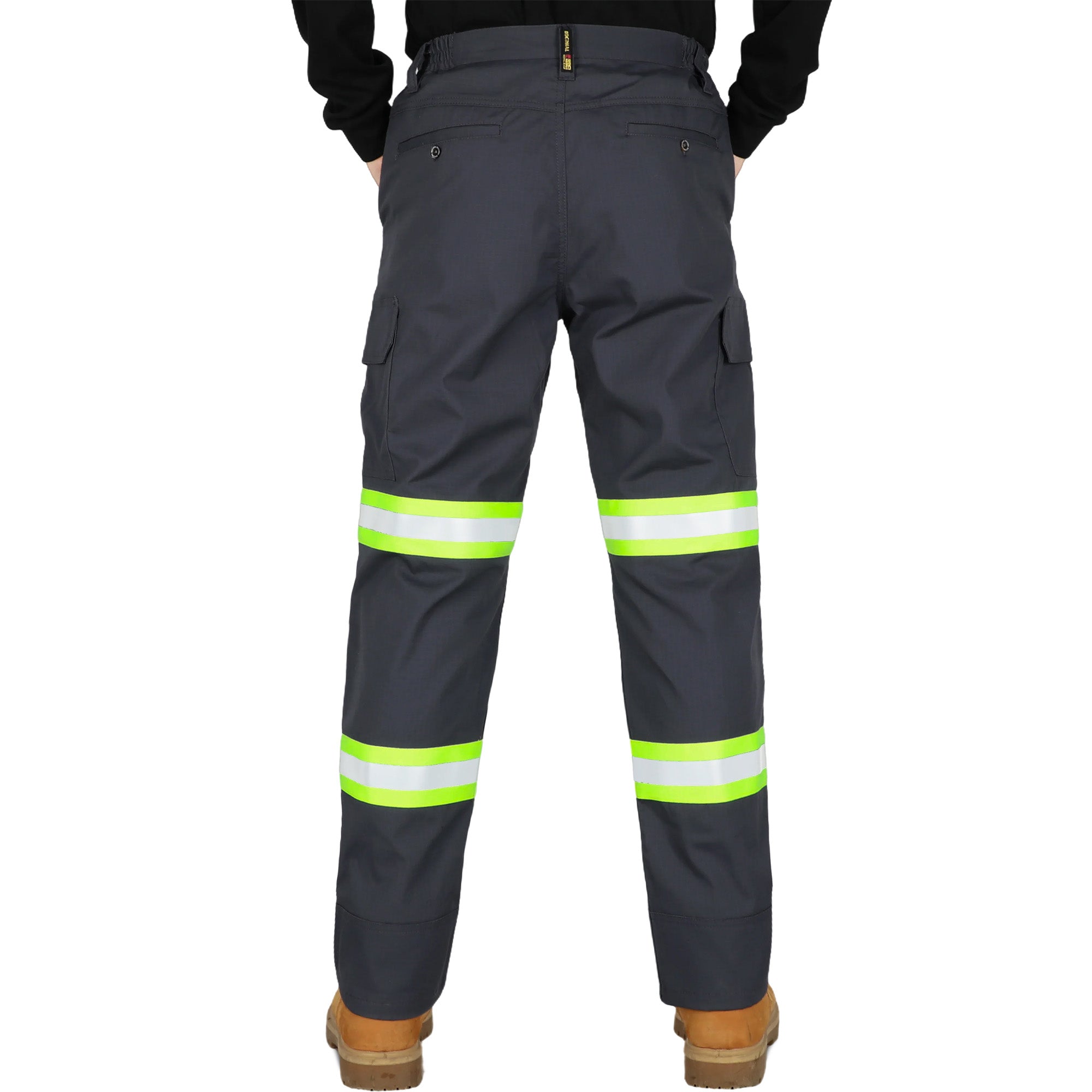 7OZ Hi Vis Rip-Stop FR Reflective Cargo Work Pants-A828HV