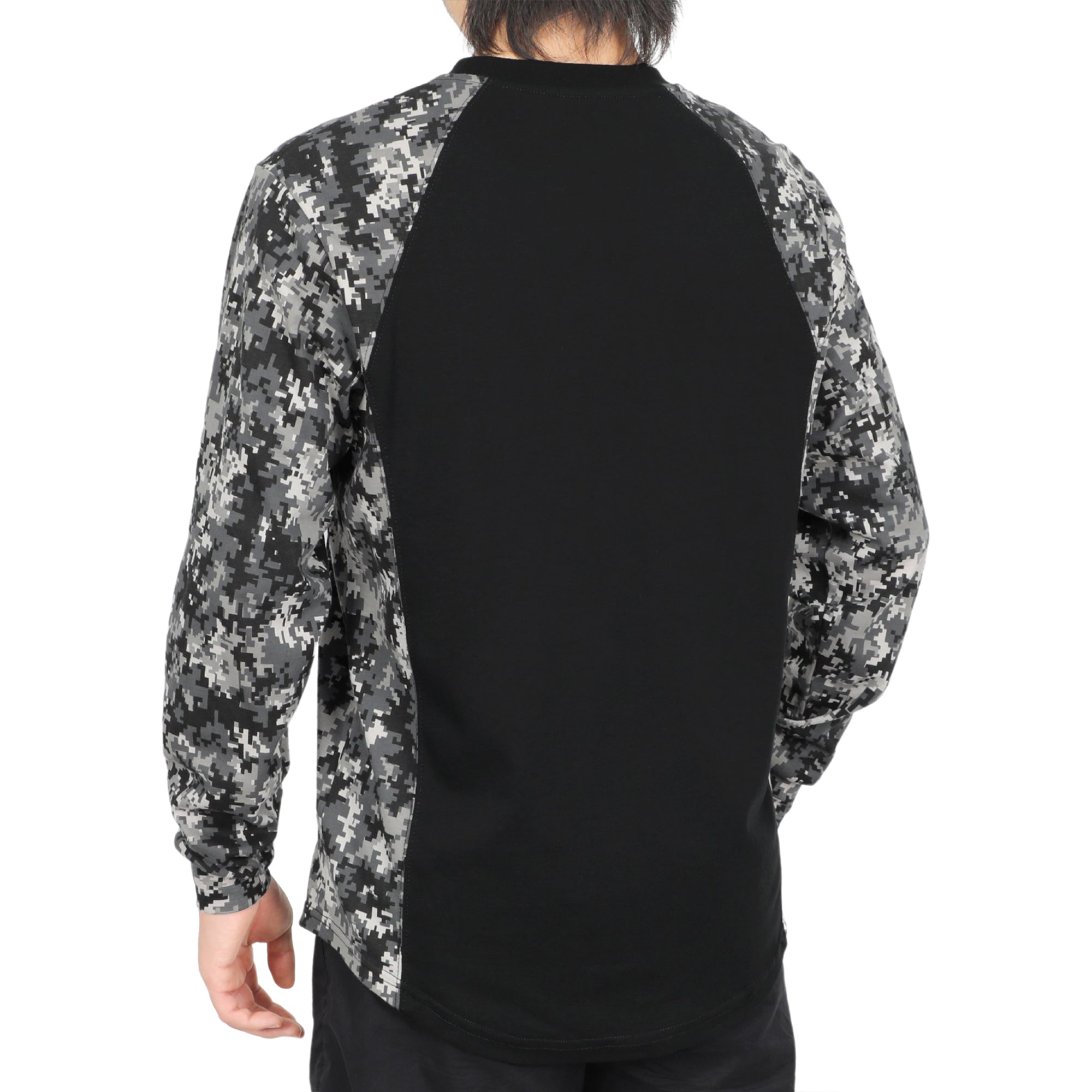 5.5oz Lightweight Crewneck Camo Two-Tone Melt Pocket FR Long Sleeve Welding T-Shirt-4408C