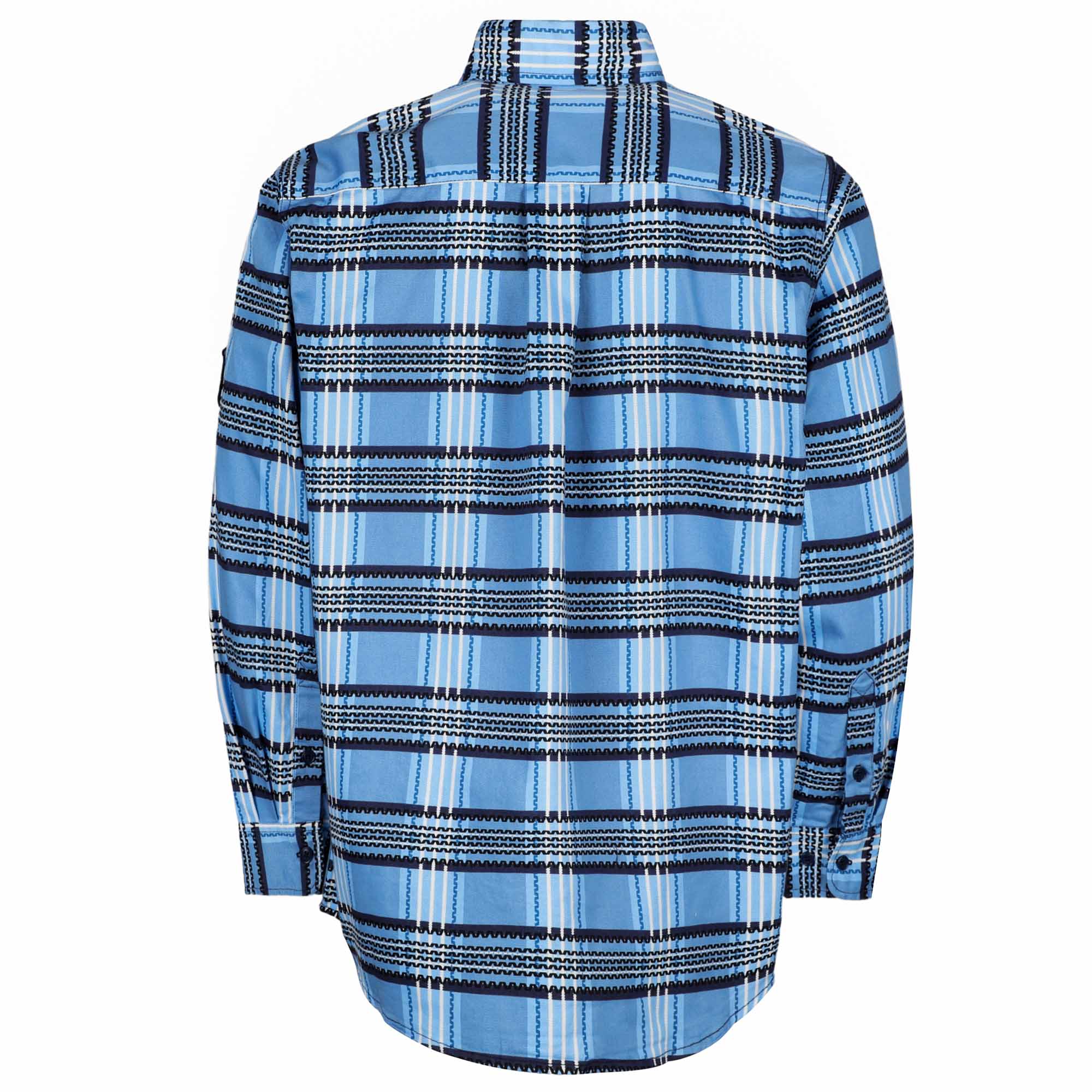 6.5oz Cotton Button Up Printed Plaid Flame Resistant Welding Shirts (Final Sale)