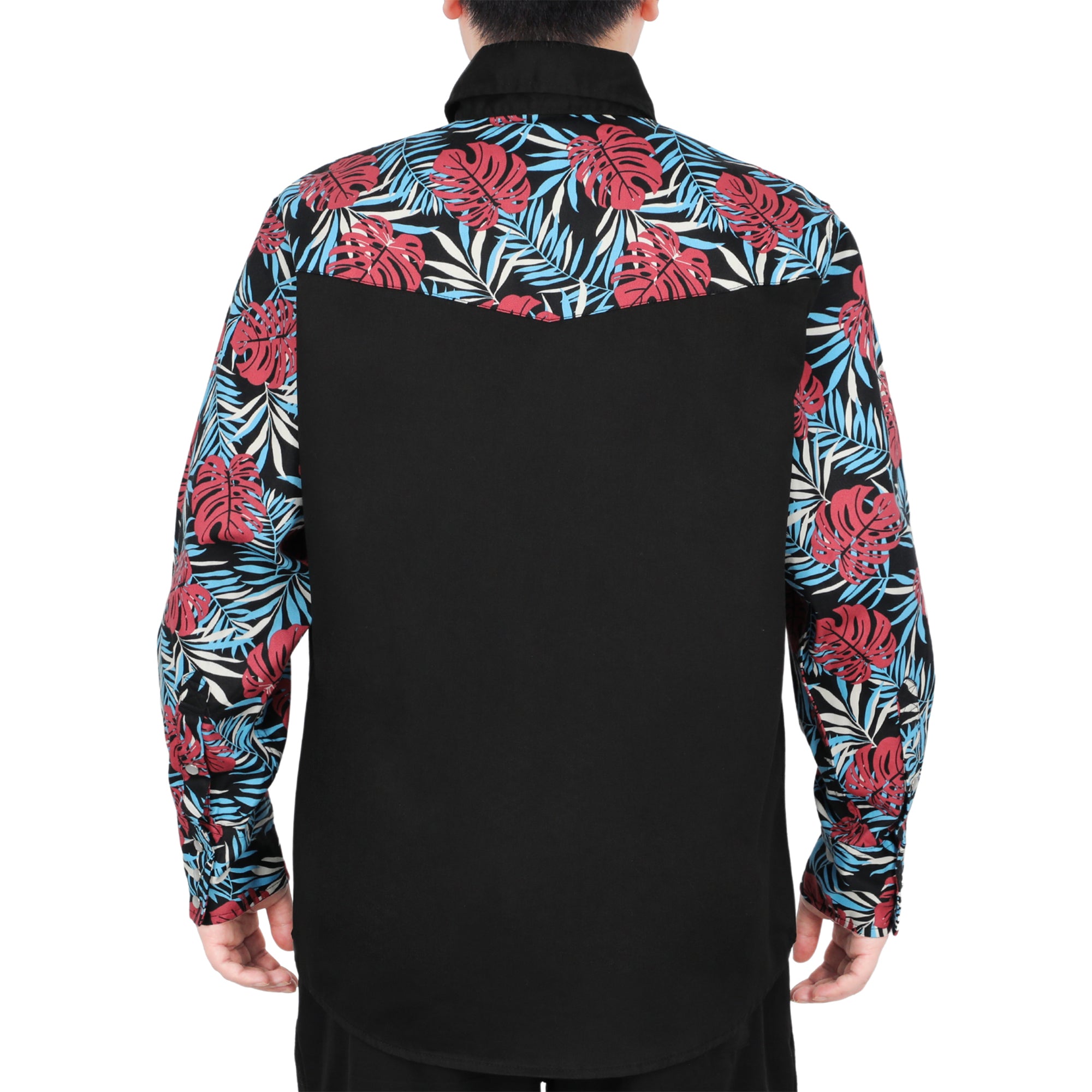 6.5OZ Pearl Snaps Two Tone Plaid/Solid Flame Resistant Cotton Welding Shirt-0907P